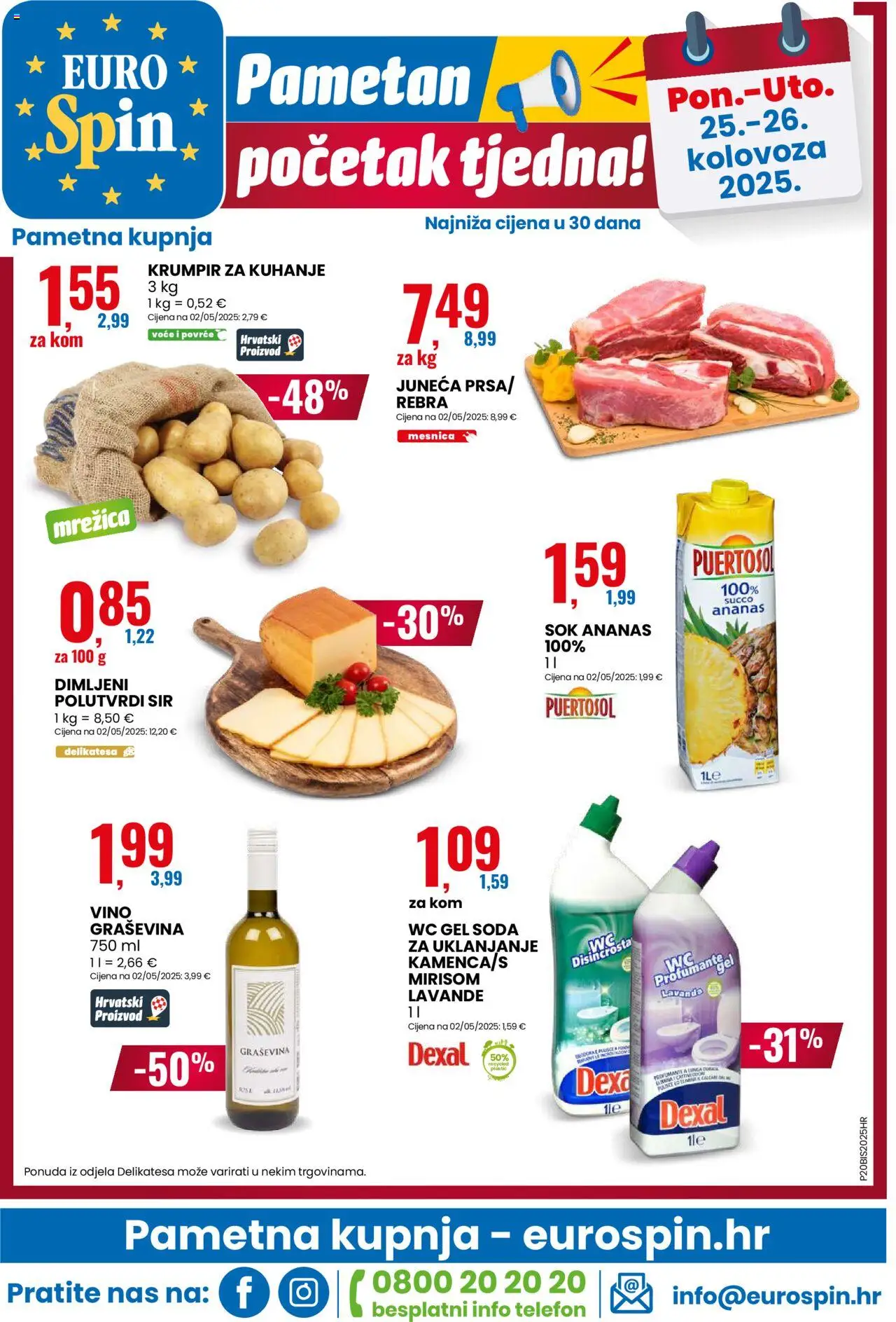 Eurospin katalog | vrijedi od 20.08.2025 | Stranica: 16 | Proizvodi: Sir, Ananas, Povrće, Telefon