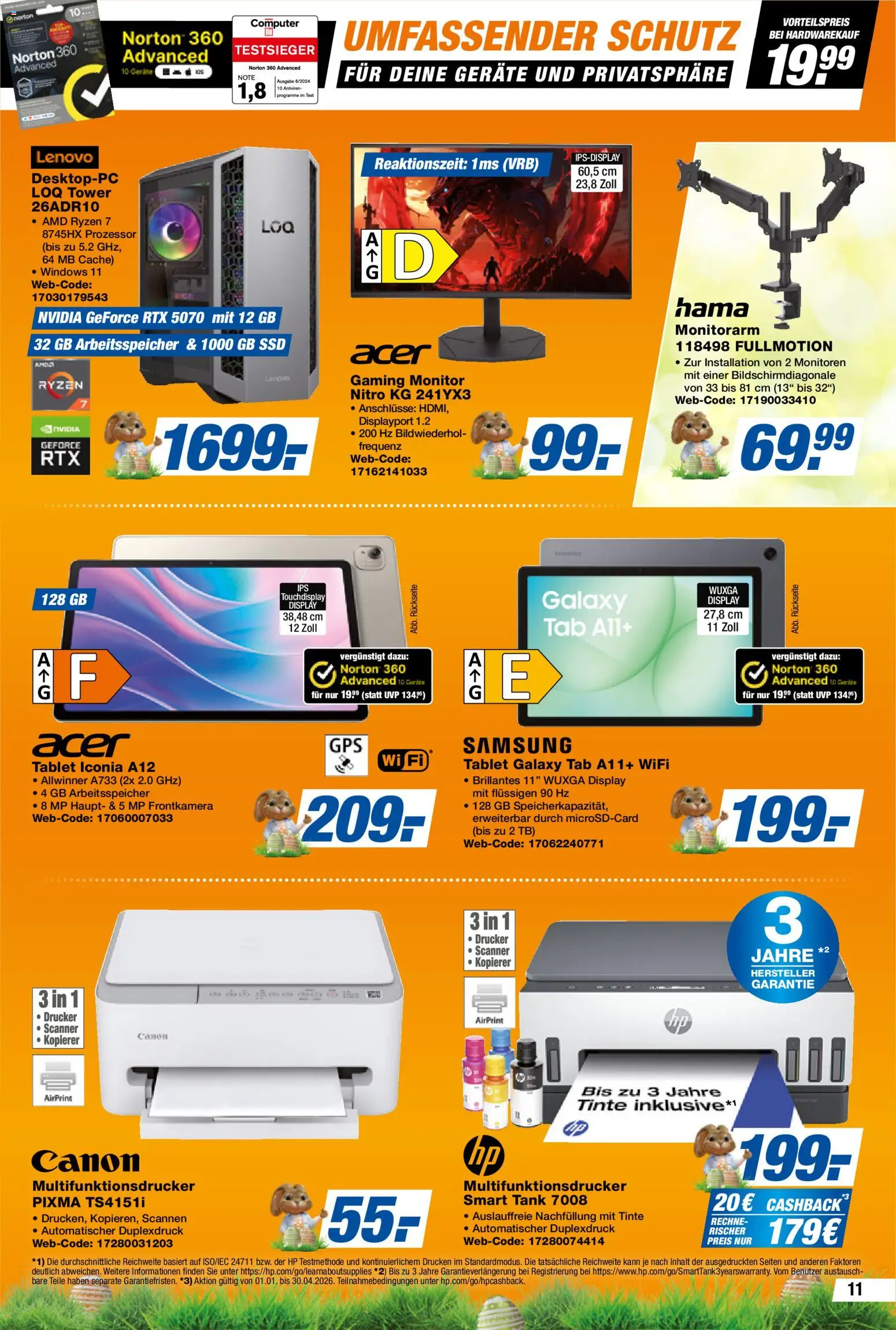 Expert Prospekt 	 – gültig ab 03.04.2026 | Seite: 11 | Produkte: HP, Samsung, Computer, Drucker