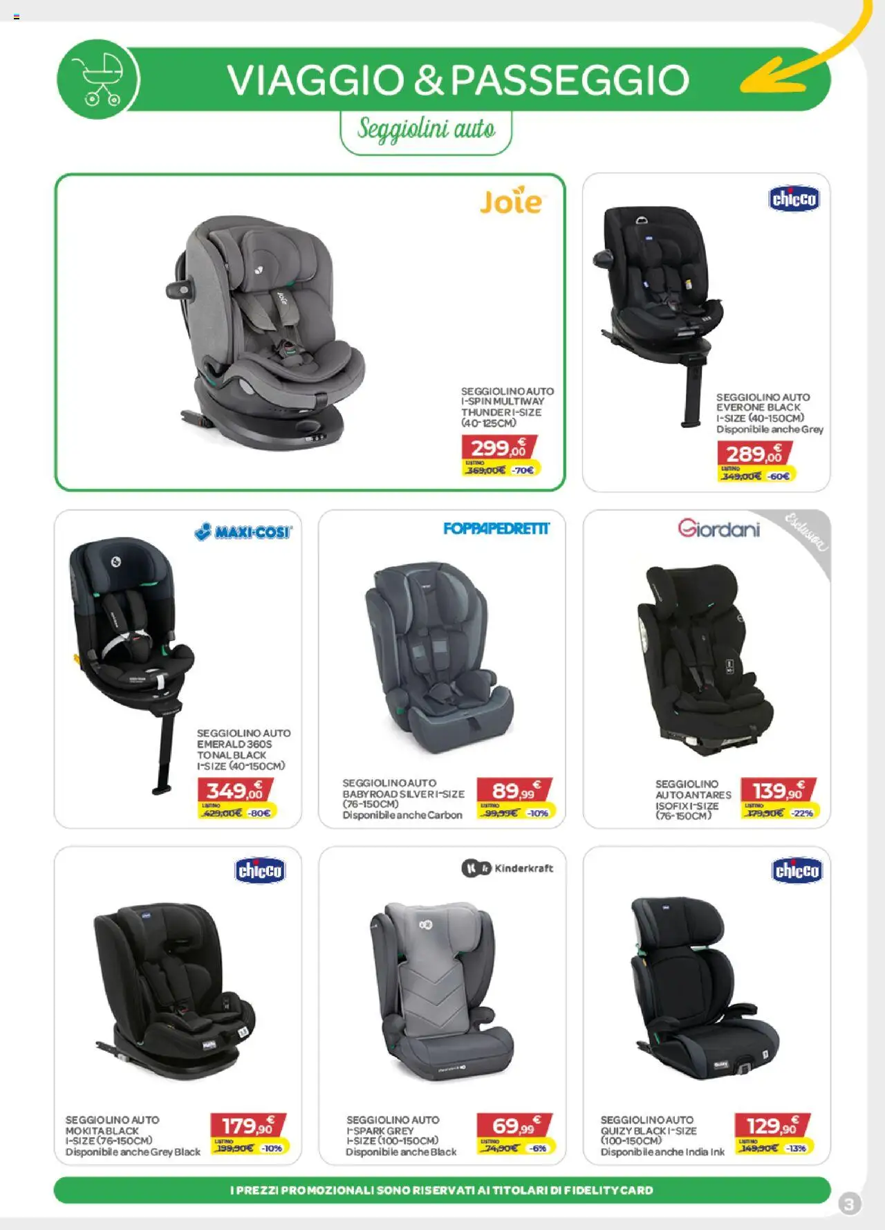 Volantino Bimbo store del 16.10.2025 | Pagina: 3 | Prodotti: Seggiolino