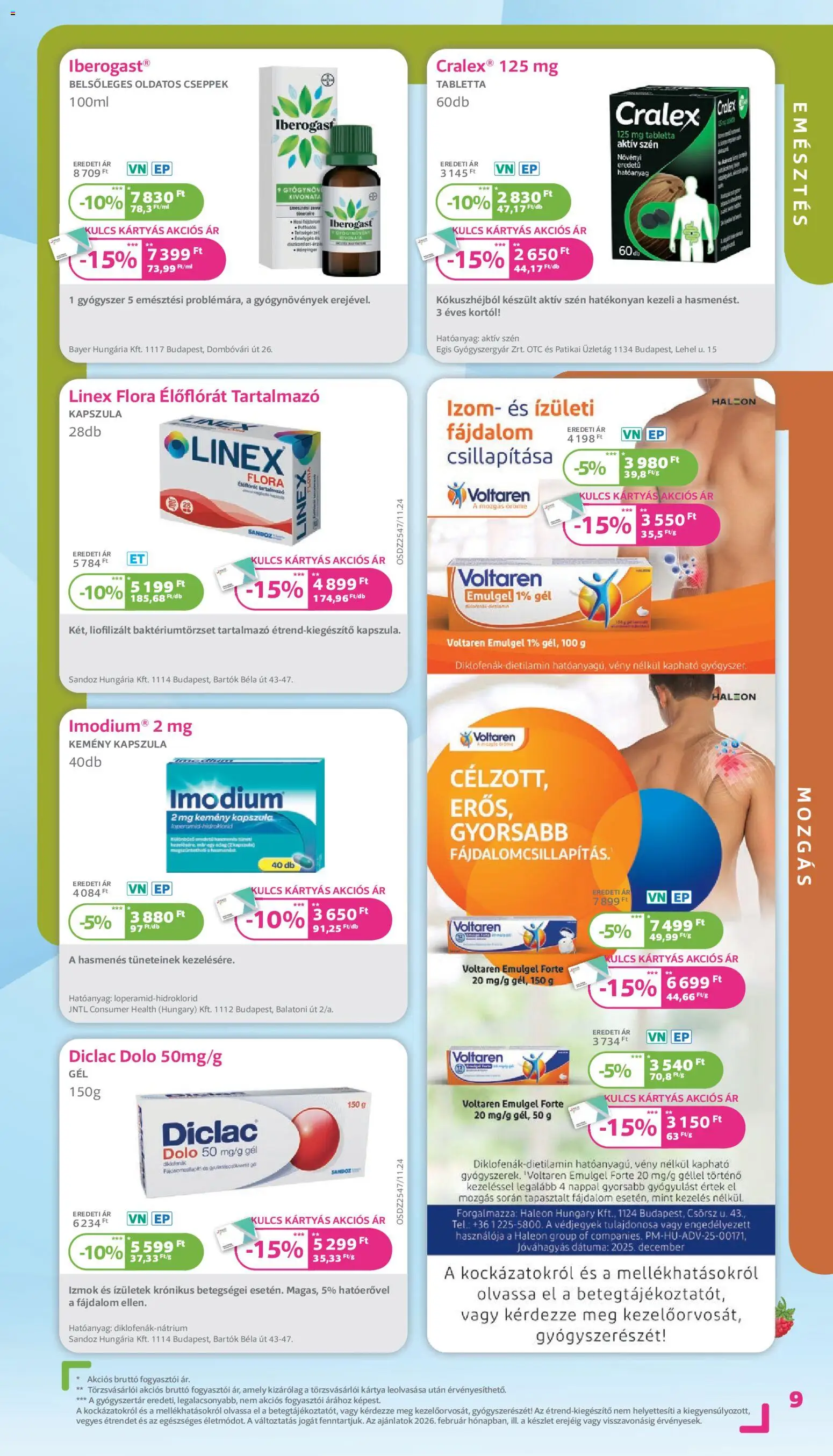Kulcs Patika akciós ujság - amely érvényes a következő dátumtól: 01.02.2026 | Oldal: 9