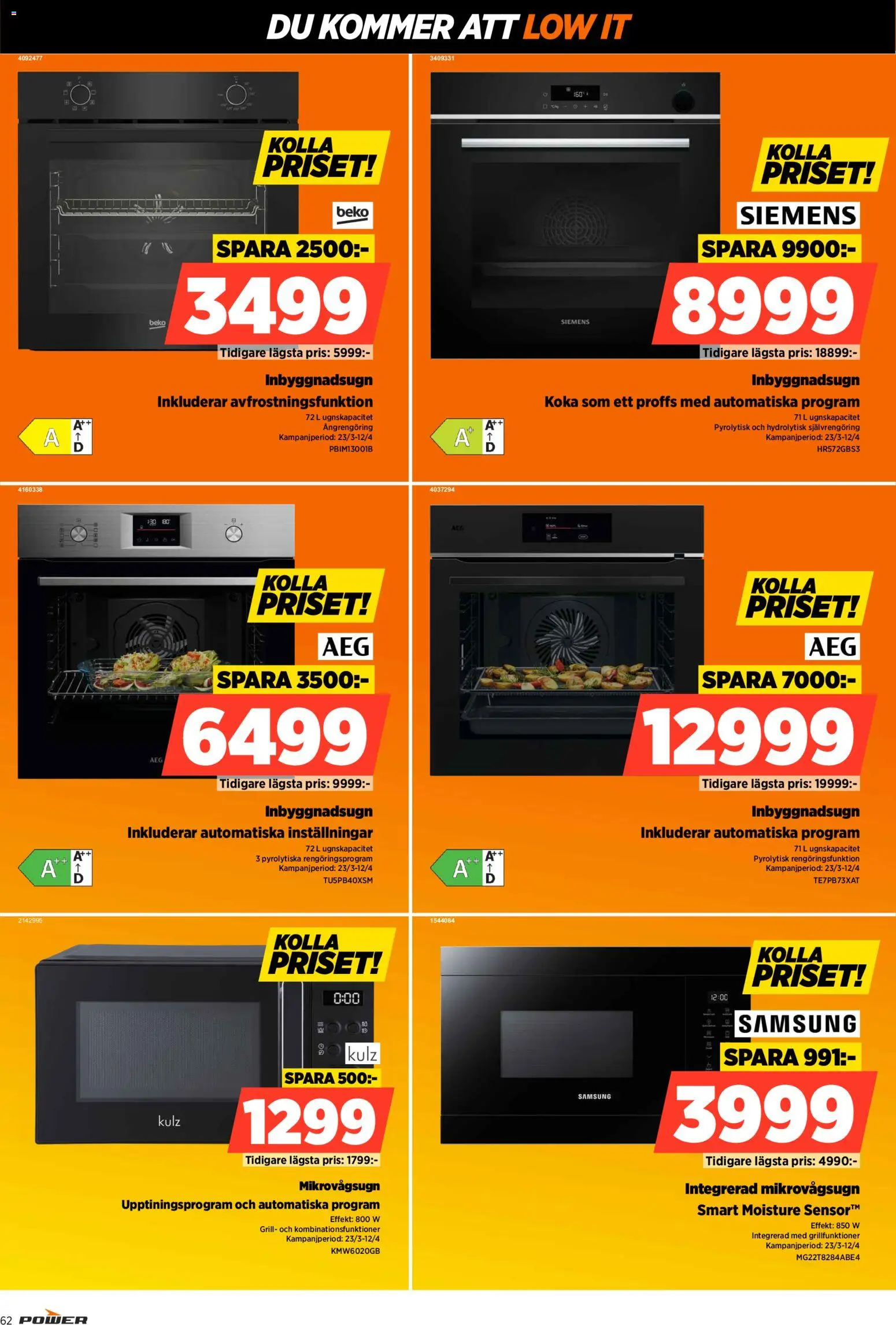 Power reklamblad aktuell från 30.03.2026 | Sida: 62 | Produkter: Grill, Mikrovågsugn