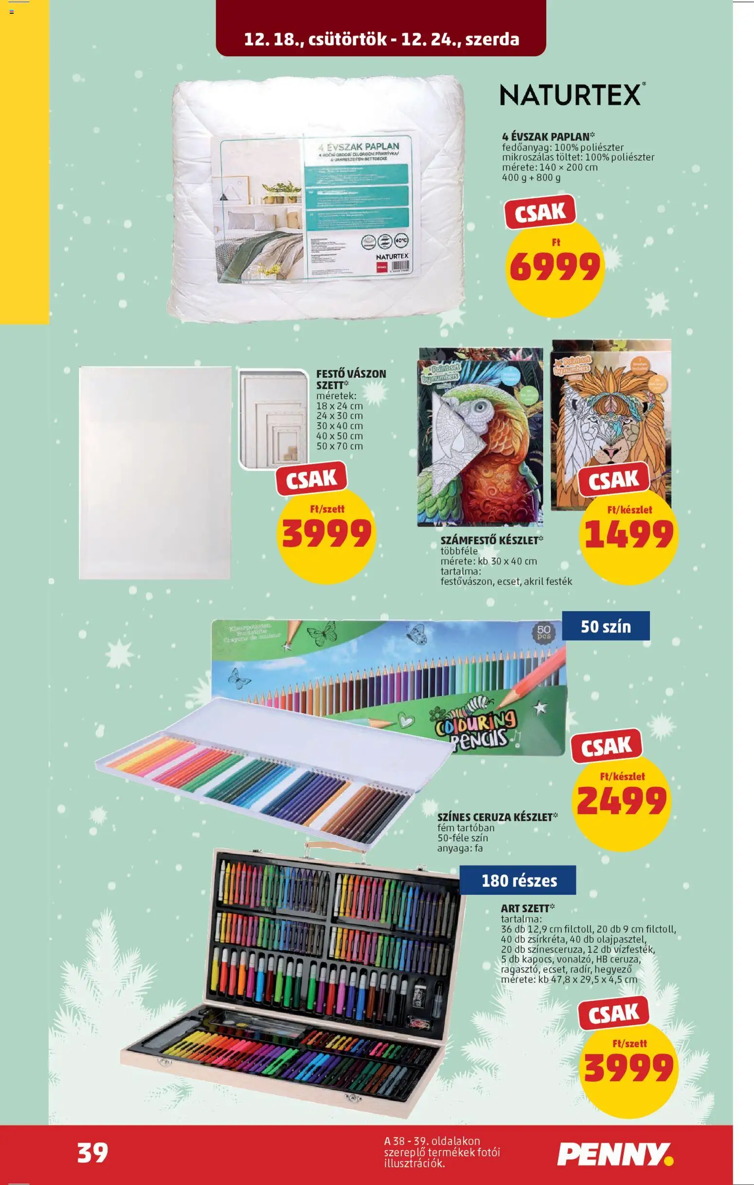 PENNY akciós ujság - amely érvényes a következő dátumtól: 18.12.2025 | Oldal: 44 | Termékek: Akril festék, Paplan, Festék