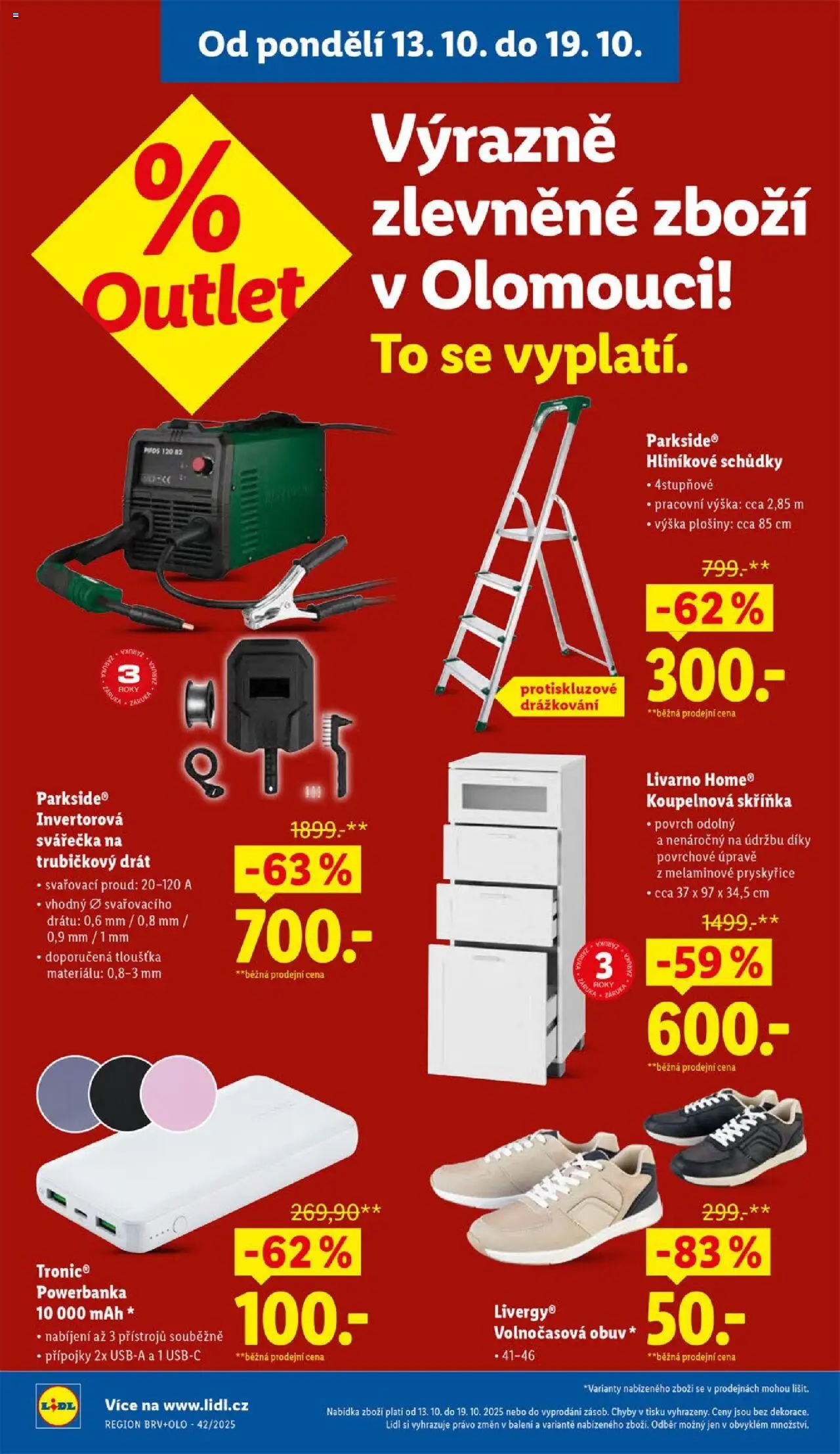 Lidl leták od 13.10.2025 | Strana: 7 | Produkty: Parkside, Obuv, Hliníkové schůdky, Skříňka
