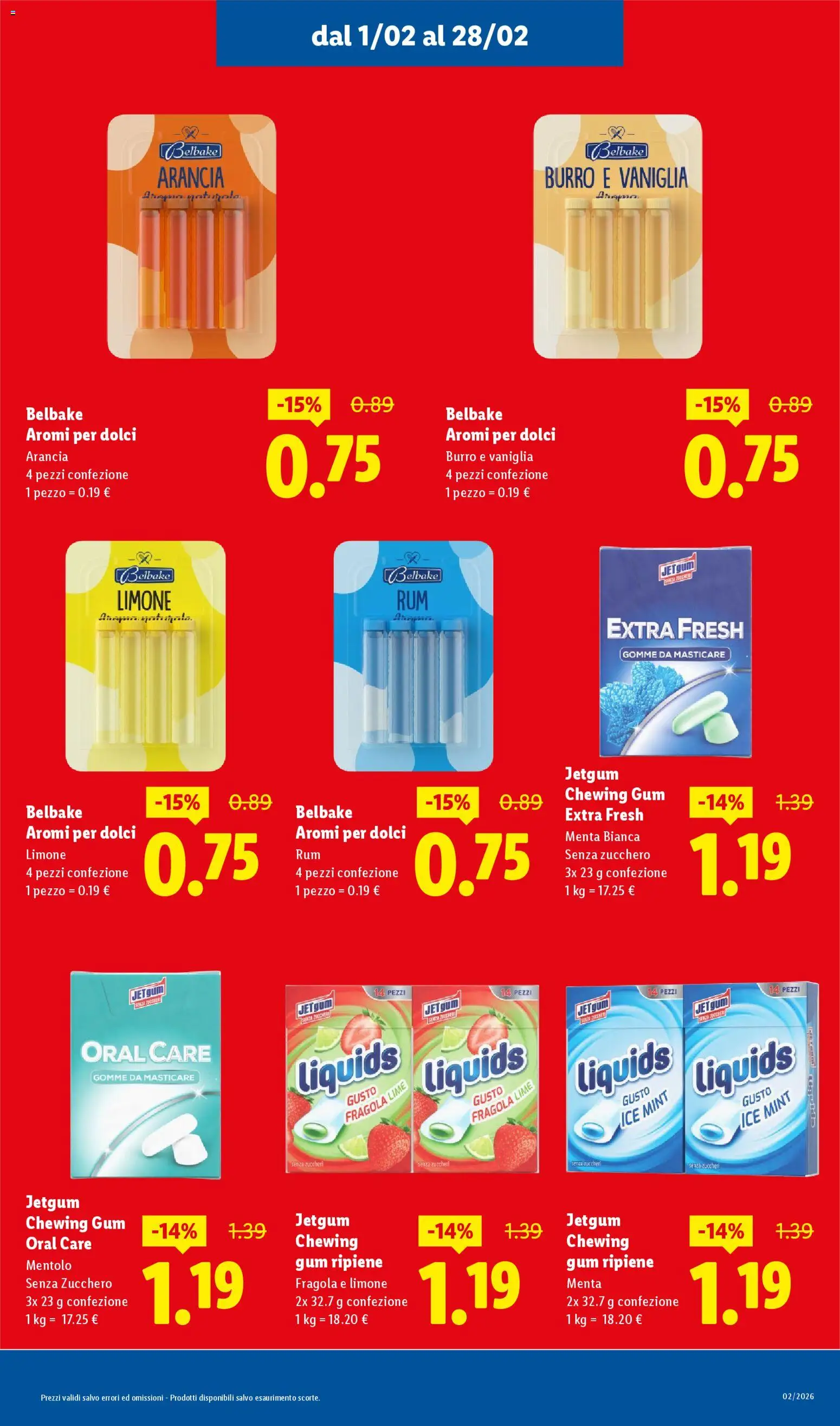 Volantino Lidl del 01.02.2026 | Pagina: 9 | Prodotti: Zucchero, Limone, Lime, Gomme da masticare
