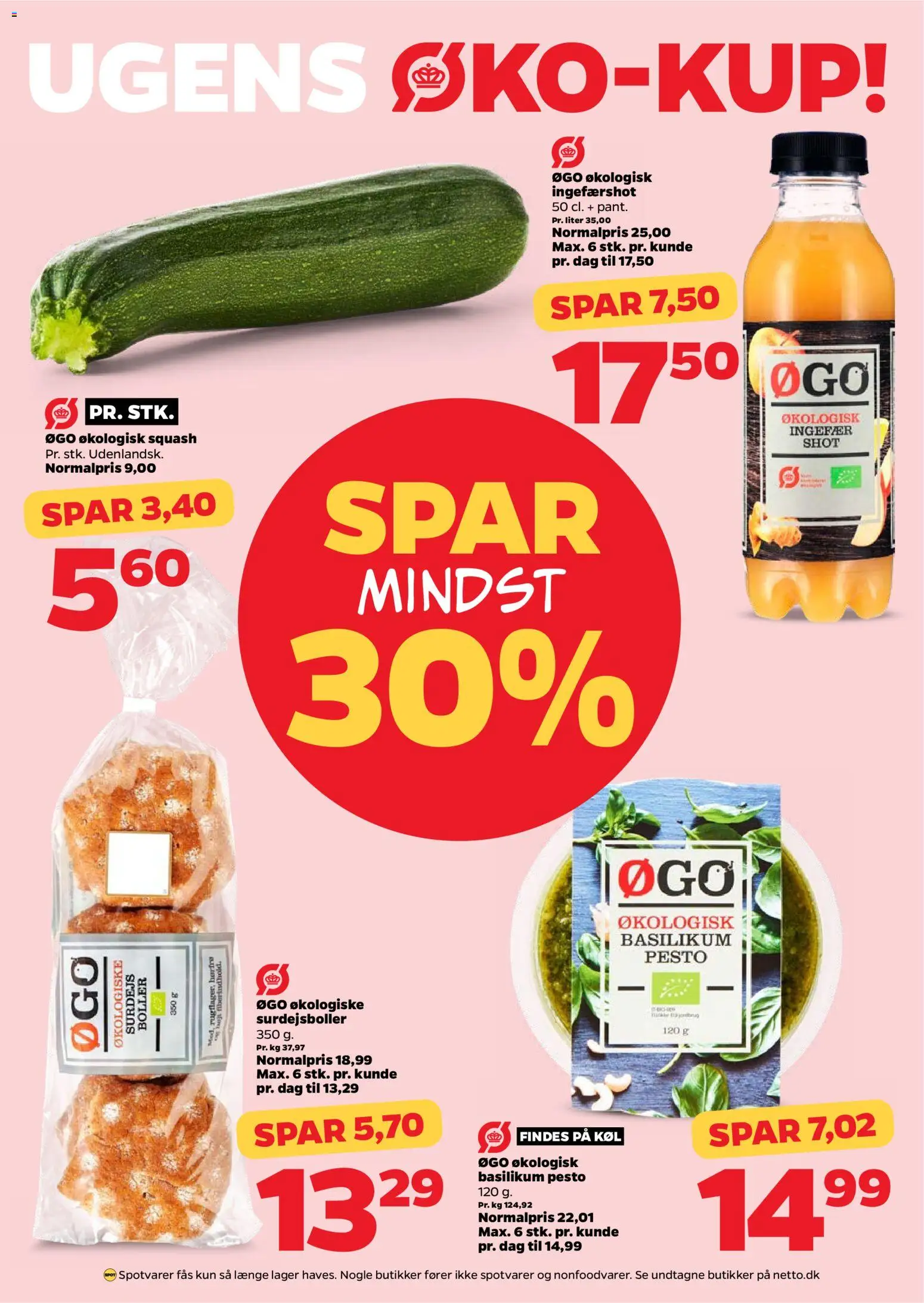 Netto tilbudsavis – gyldig fra 18.04.2026 | Side: 9 | Produkter: Ingefær, Squash, Pesto, Ingefærshot
