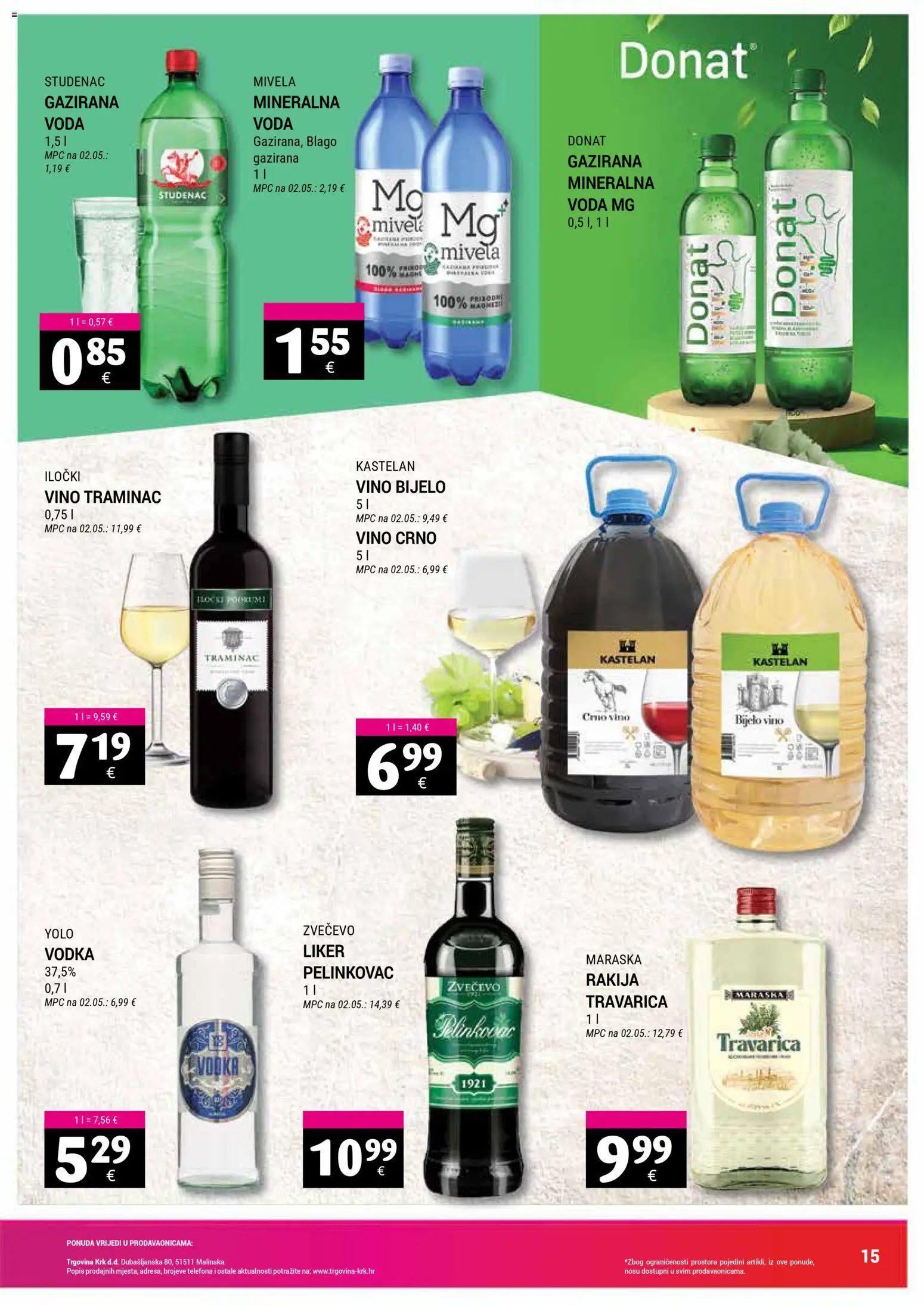 Trgovina Krk katalog | vrijedi od 16.02.2026 | Stranica: 15 | Proizvodi: Travarica, Liker, Rakija, Vodka