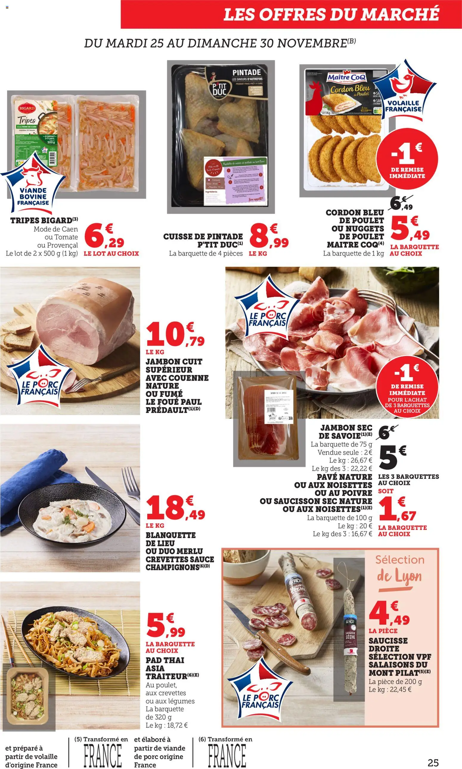 {H1} | Page: 26 | Produits: Saucisson, Saucisson sec, Crevettes, Pintade