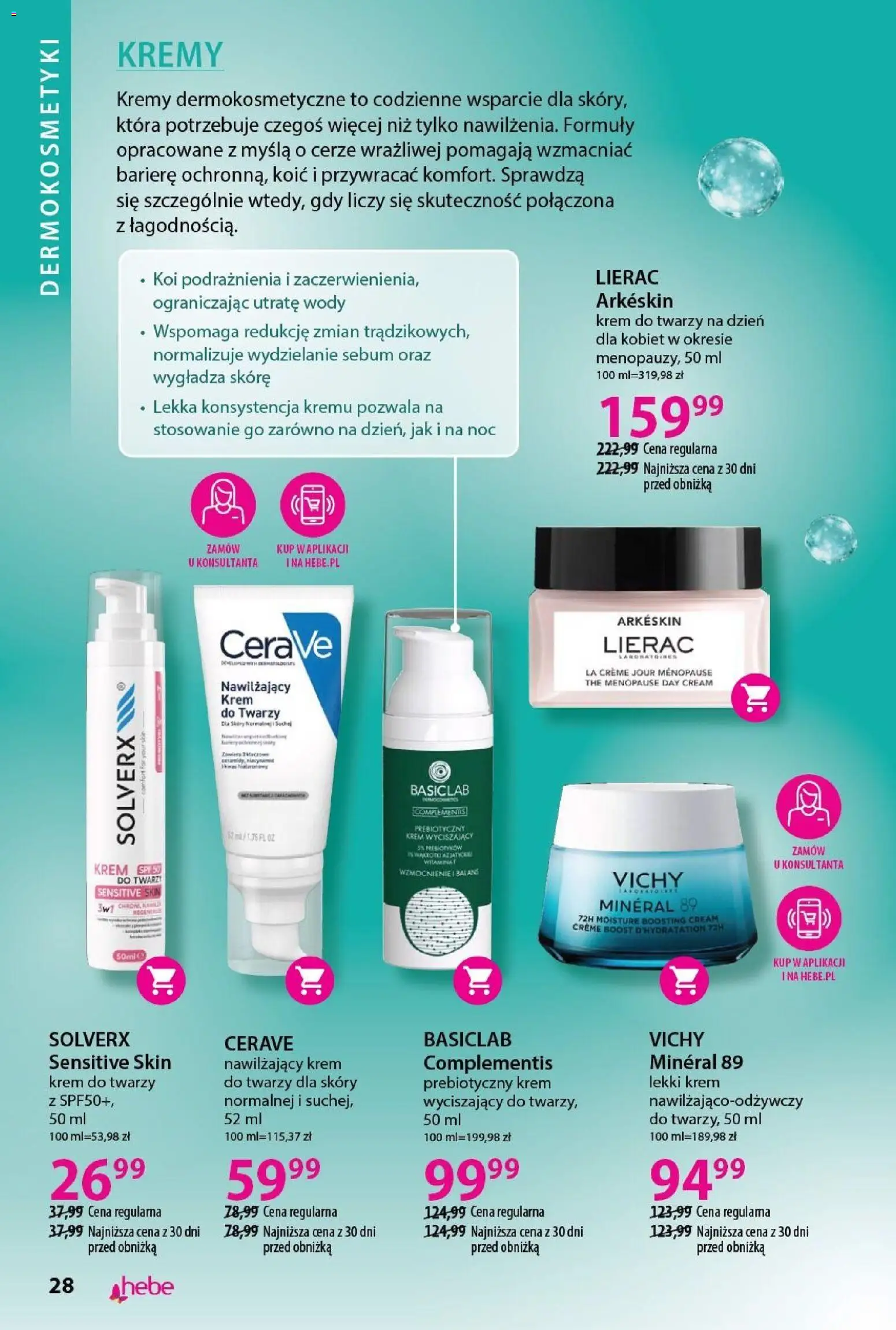 Hebe gazetka - Katalog od 19.03.2026 | Strona: 28 | Produkty: Krem, Krem do twarzy