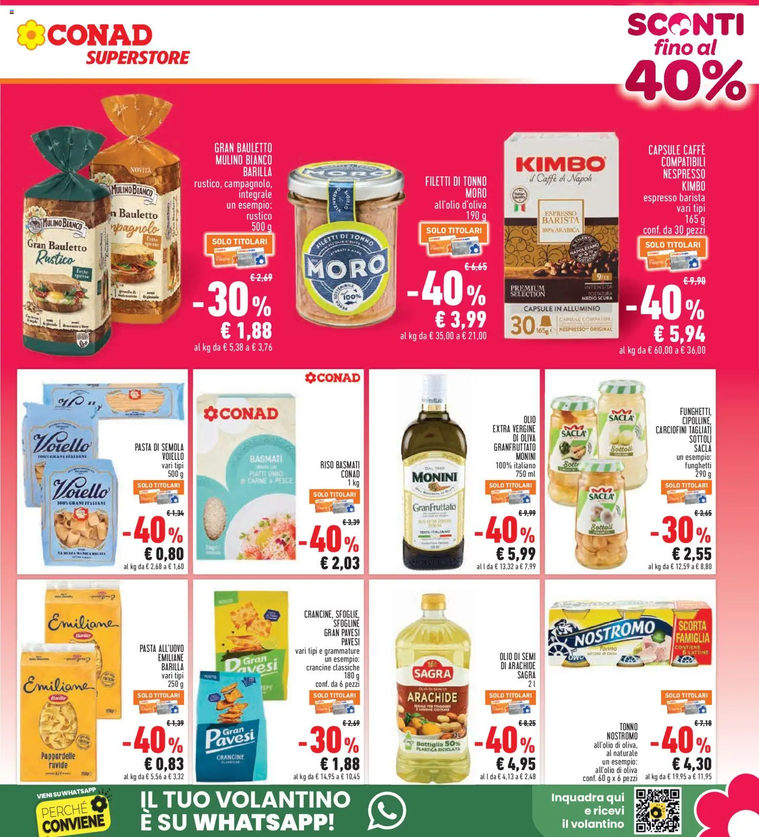 Volantino Conad del 23.04.2026 | Pagina: 3 | Prodotti: Pesce, Pasta, Crackers, Tonno