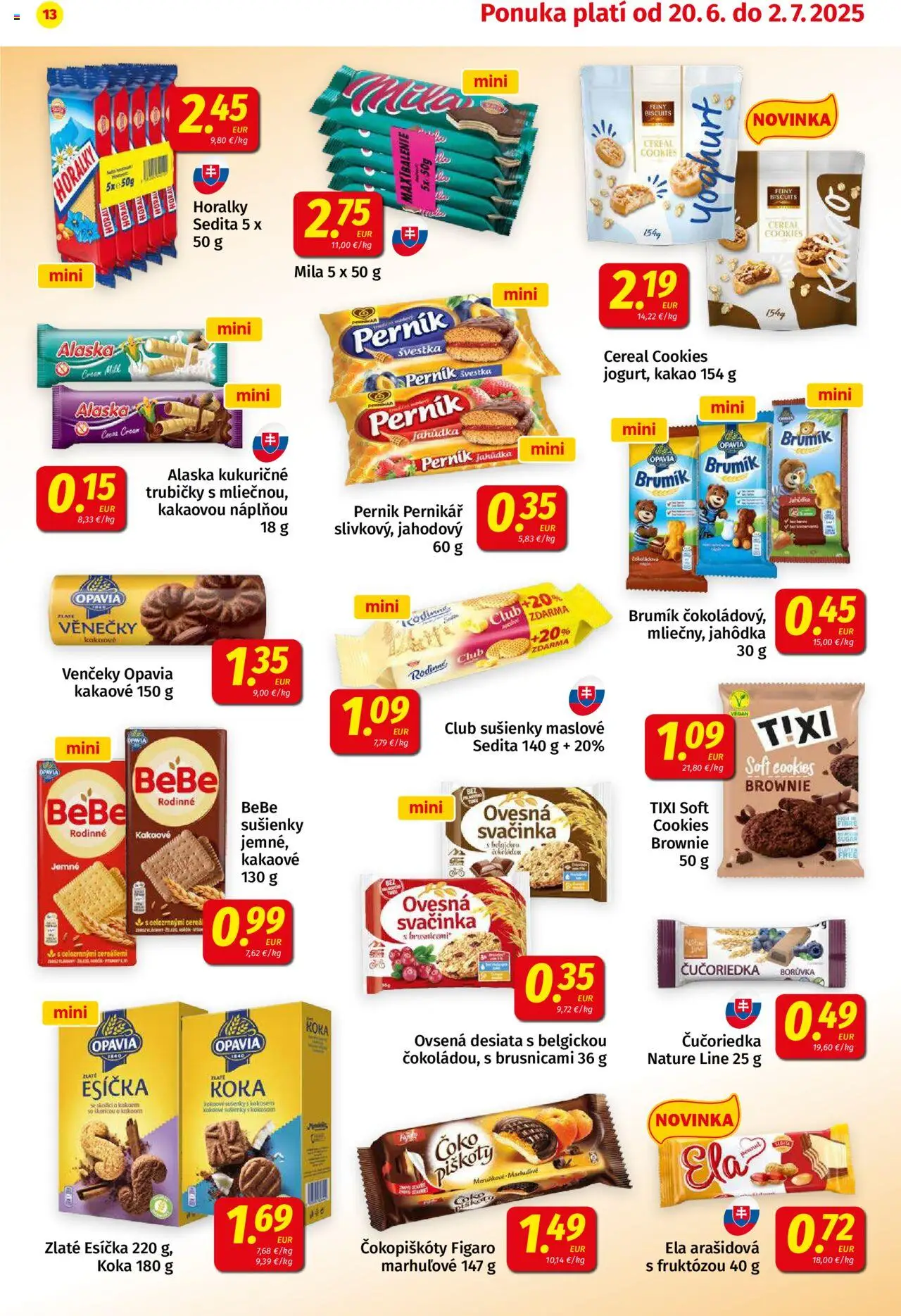 Koruna leták │ platný od 20.06.2025 | Strana: 13 | Produkty: Mila, Horálky, Kakao