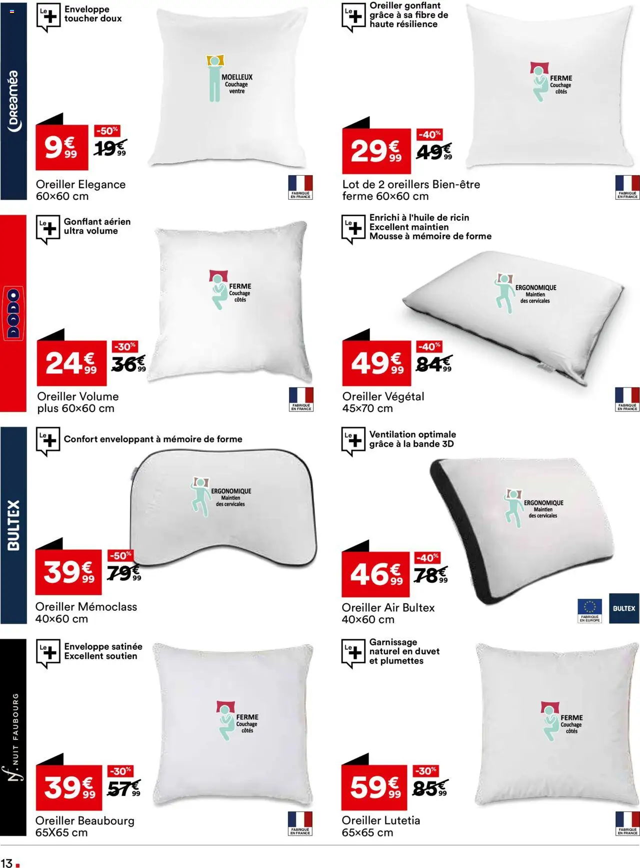  | Page: 13 | Produits: Enveloppe, Mousse, Oreiller