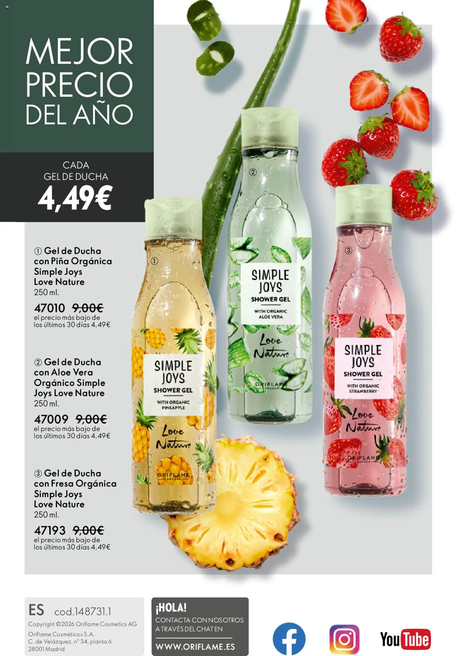 Oriflame - Catálogo Campaña 6 │ válido desde el 22.04.2026 | Página: 148 | Productos: Gel de ducha, Piña, Ducha