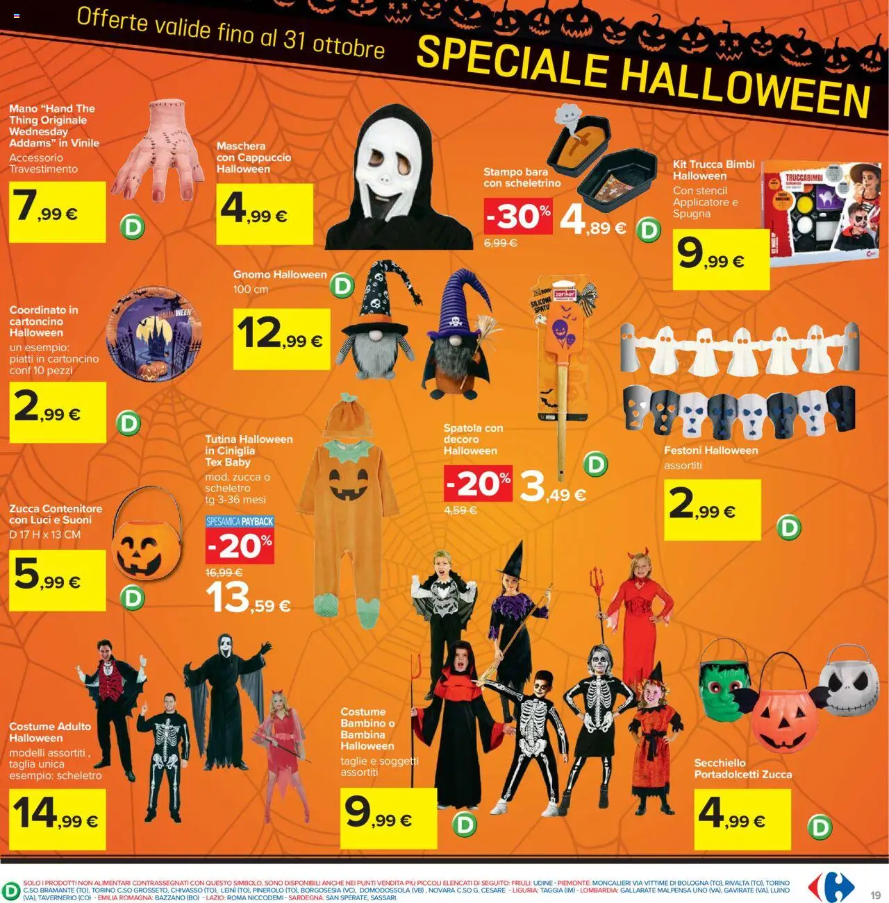Volantino Carrefour del 10.10.2025 | Pagina: 19 | Prodotti: Maschera, Cappuccio, Contenitore, Silicone