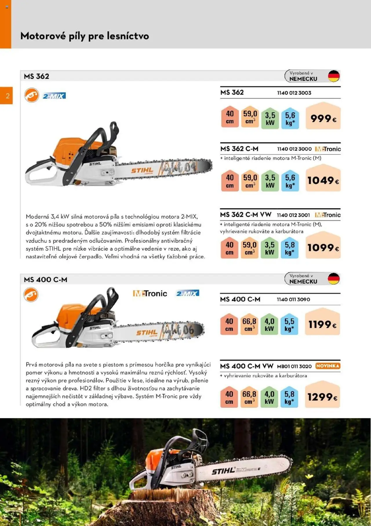 Nové STIHL akcie – leták je platný od 01.04.2025 | Strana: 24 | Produkty: Motorová píla, Píla