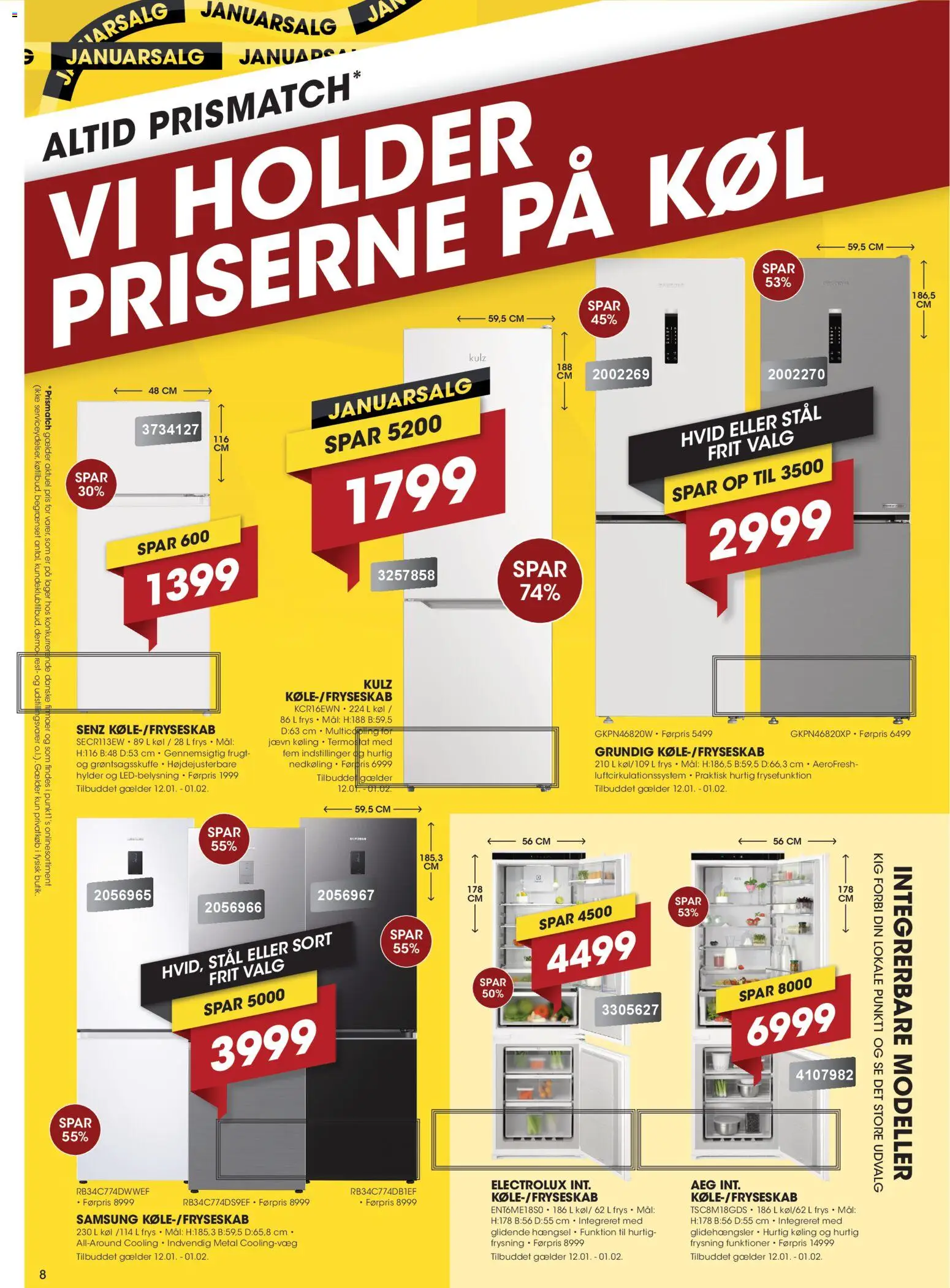 Punkt1 tilbudsavis – gyldig fra 12.01.2026 | Side: 8 | Produkter: Æg, Søm