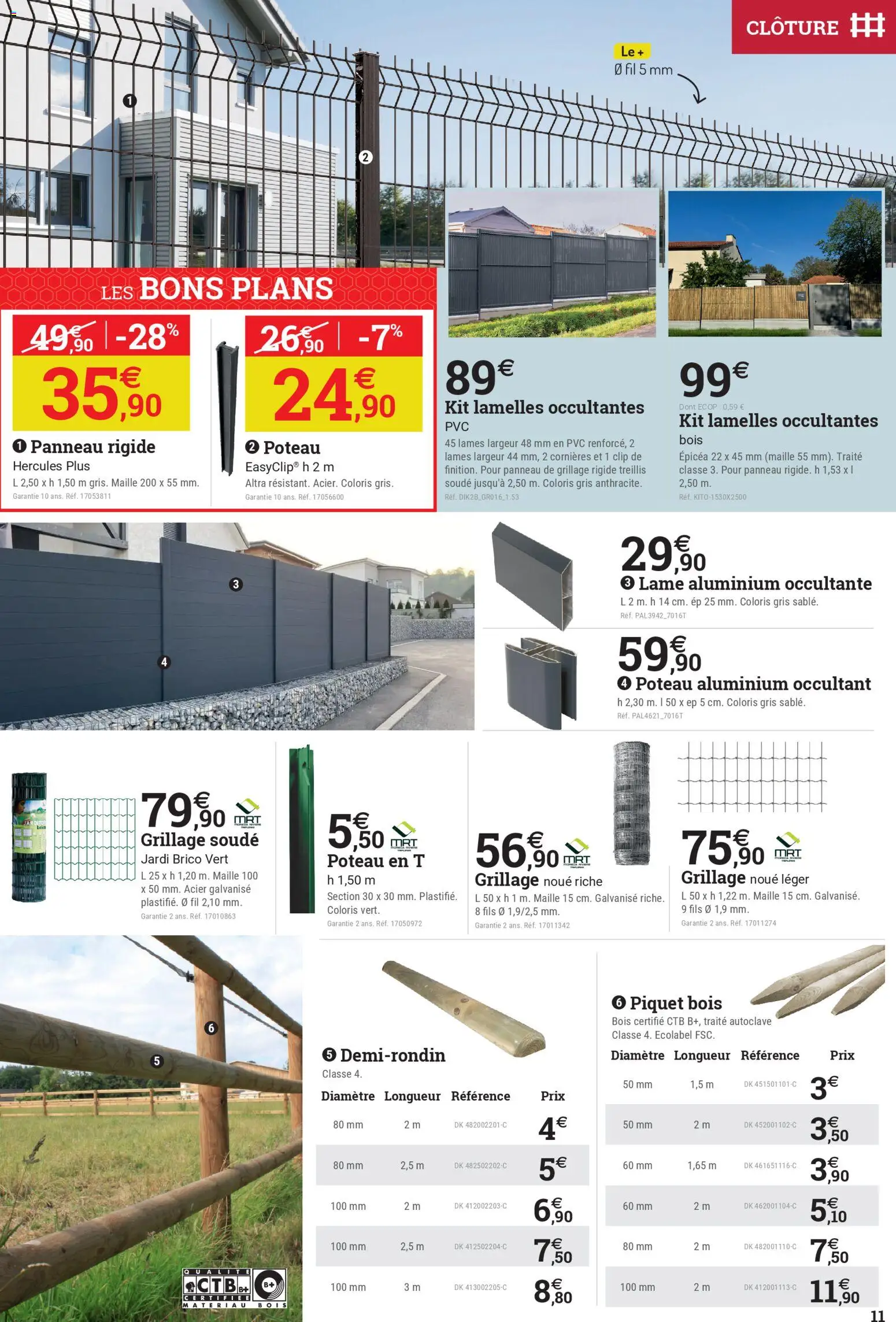 {H1} | Page: 11 | Produits: Clôture