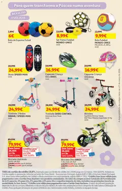 Pré-visualização Auchan - Páscoa válido de 13.03.2026 | Página: 13 | Produtos: Skate, Bicicleta, Trotinete, Capacete