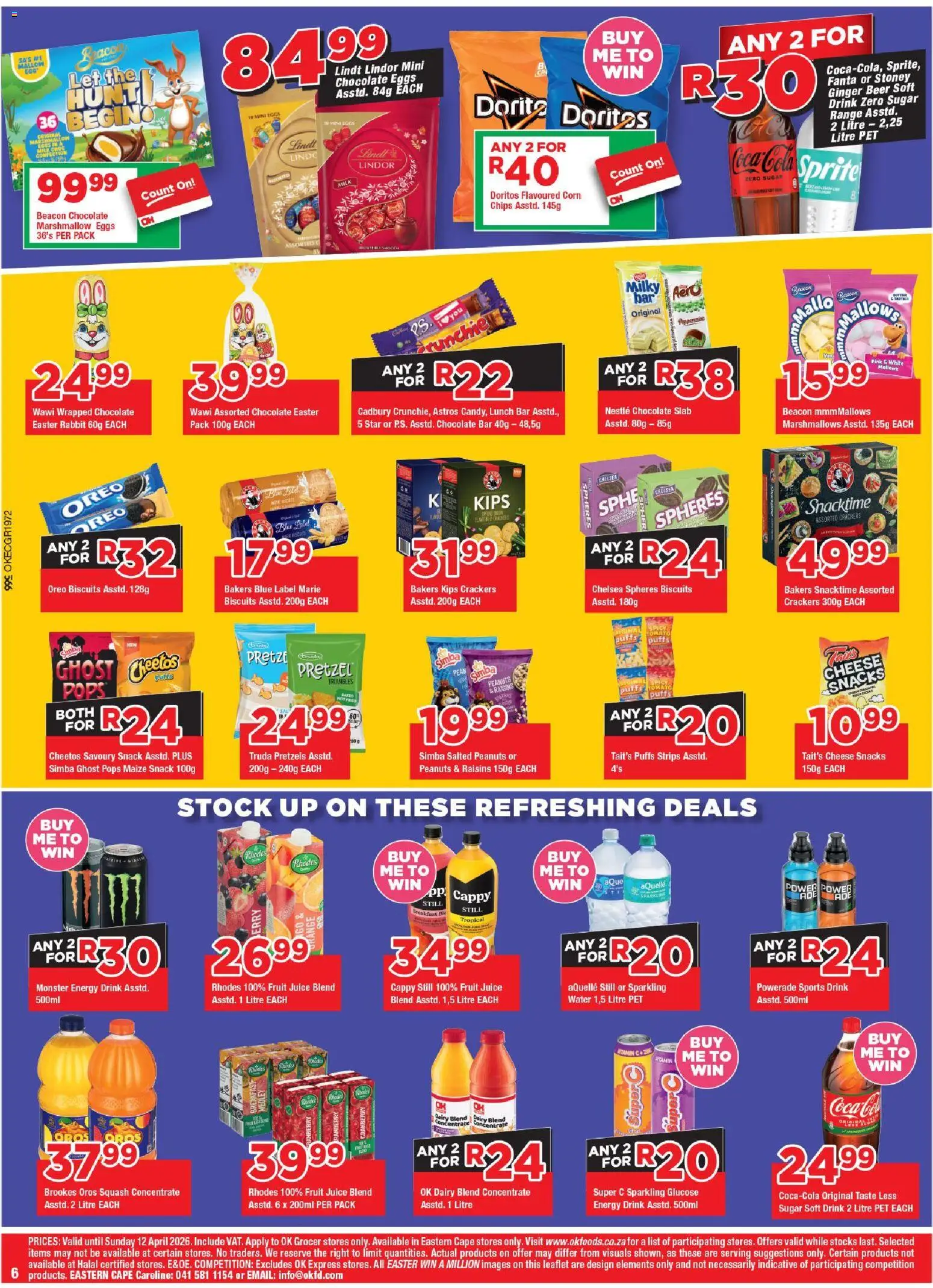 New OK Foods catalogue – valid from 25.03.2026 | Page: 6 | Products: Queso de vaca, Cheese, Peanuts, Dairy blend