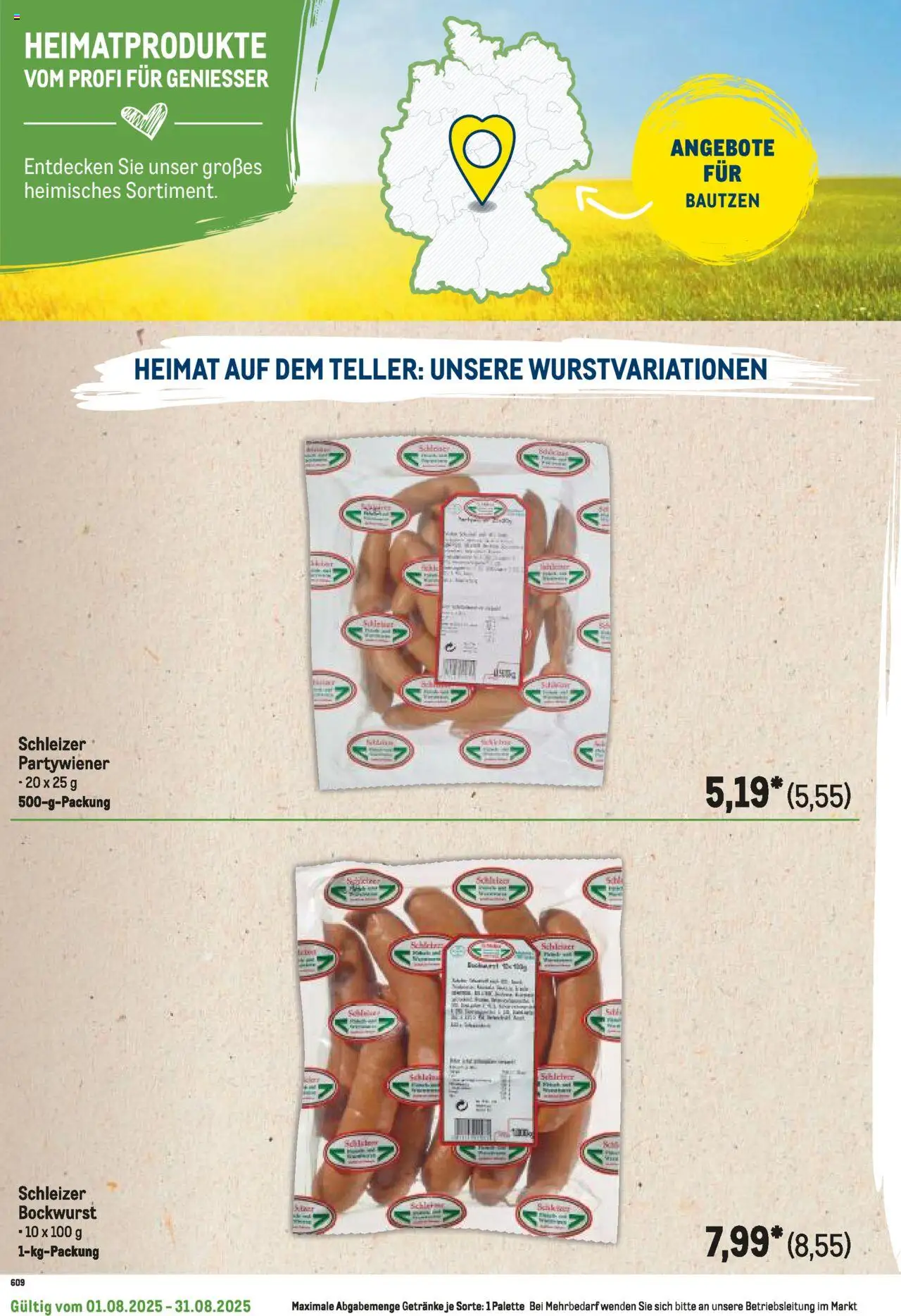 Metro Regionaler Flyer - gültig ab dem 01.08.2025 | Seite: 120 | Produkte: Bockwurst
