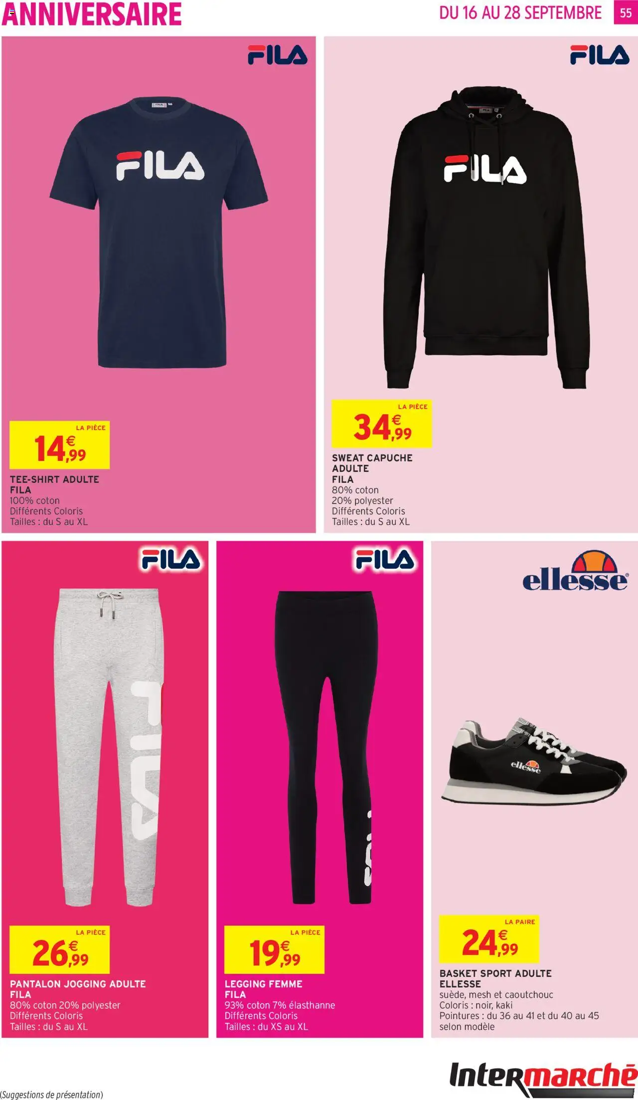  | Page: 55 | Produits: Coton, T-shirt, Pantalon, Leggings