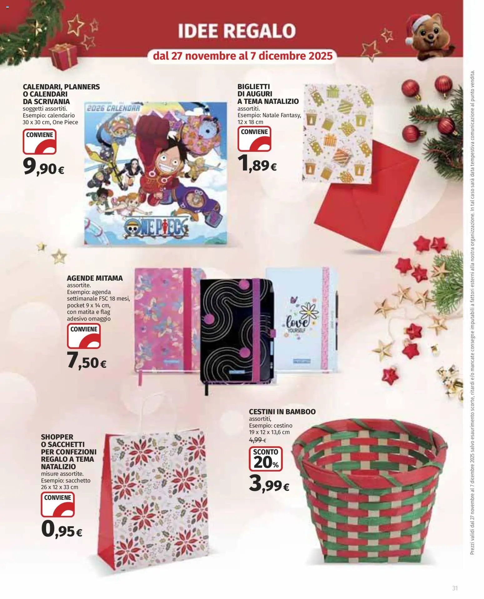 Volantino COOP del 27.11.2025 | Pagina: 31 | Prodotti: Data, Scrivania, Cestino