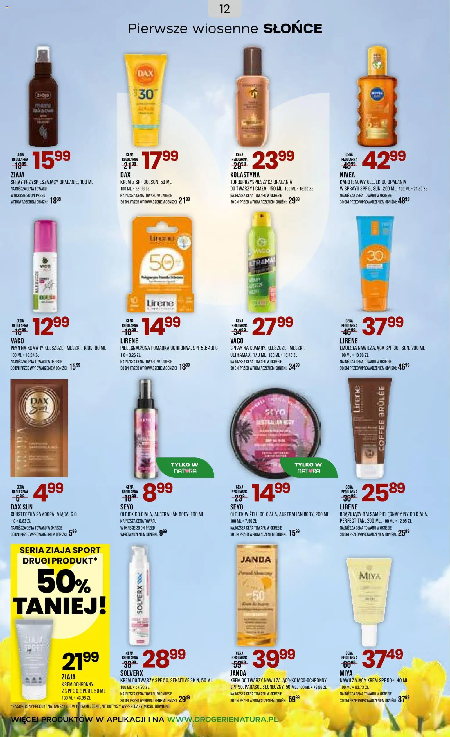 Drogerie Natura gazetka od 31.03.2026 | Strona: 12 | Produkty: Parasol, Pomadka, Body, Krem do twarzy