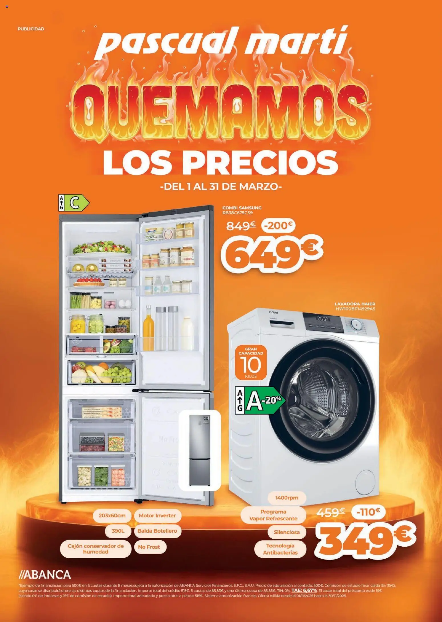 Pascual Martí folleto │ válido desde el 01.03.2026 | Página: 1 | Productos: Lavadora, Combi