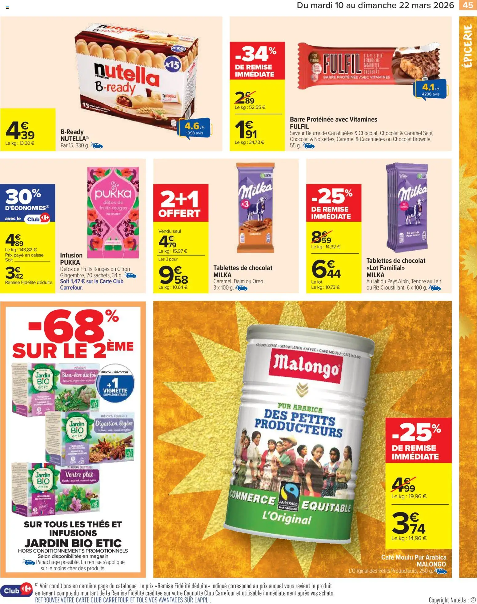 {H1} | Page: 47 | Produits: Citron, Tablettes de chocolat, Café moulu, Café