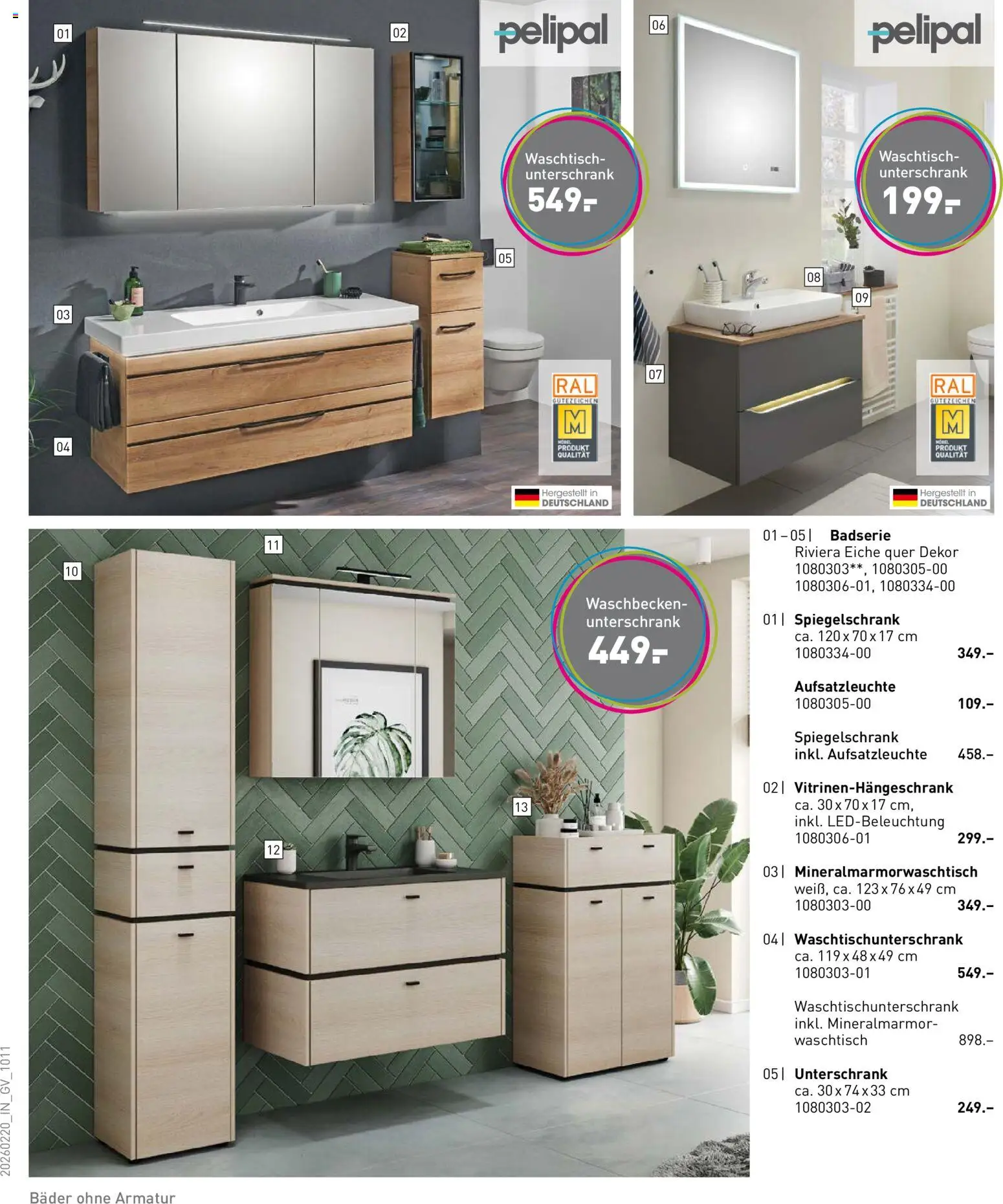 Möbel Martin Prospekt 	 – gültig ab 20.02.2026 | Seite: 10 | Produkte: Armatur, Waschtisch, Spiegelschrank, Unterschrank
