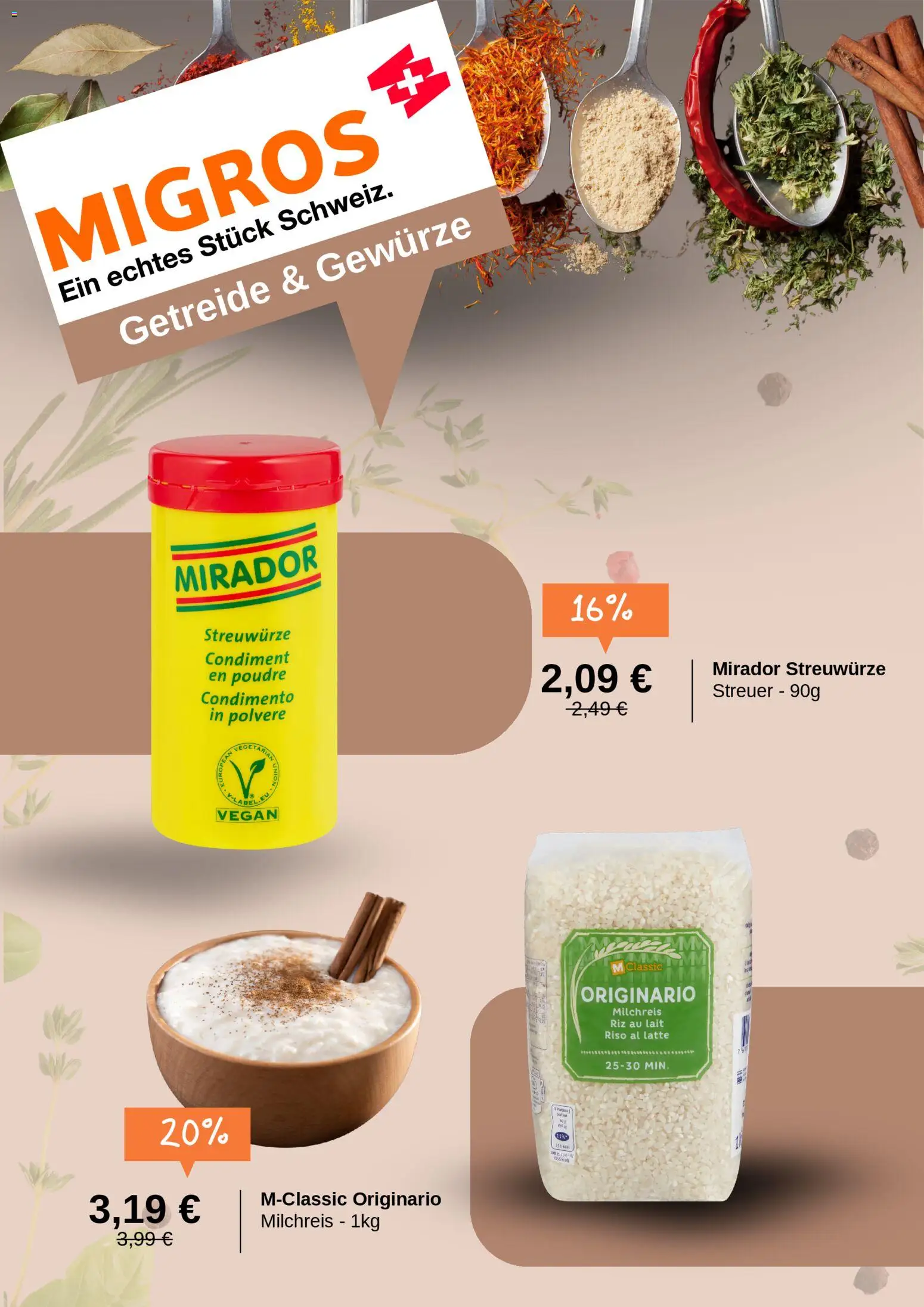 Migros Prospekt 	 – gültig ab 24.02.2026 | Seite: 3 | Produkte: Gewürze, Getreide
