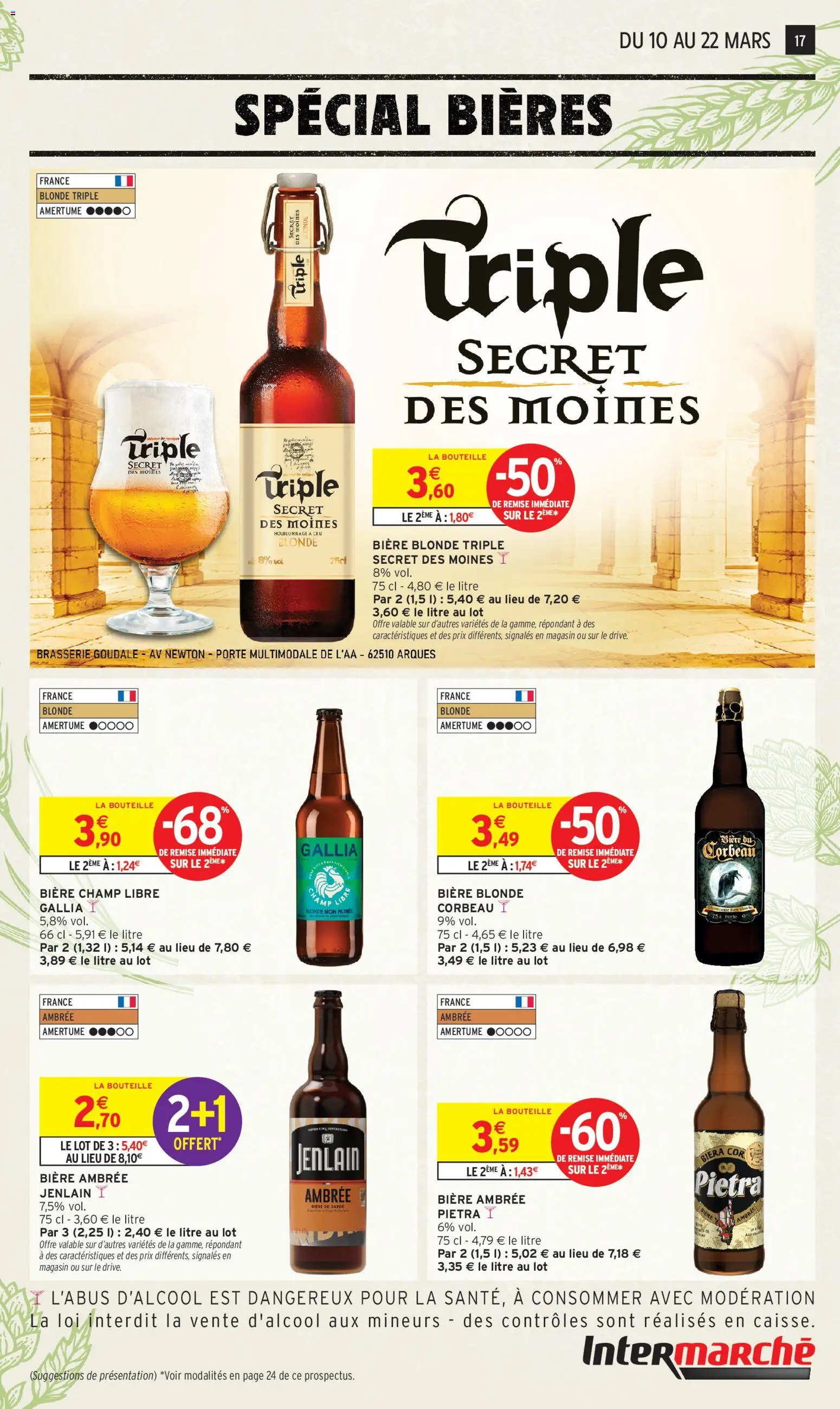 {H1} | Page: 17 | Produits: Goudale, Bière blonde, Porte, Bière