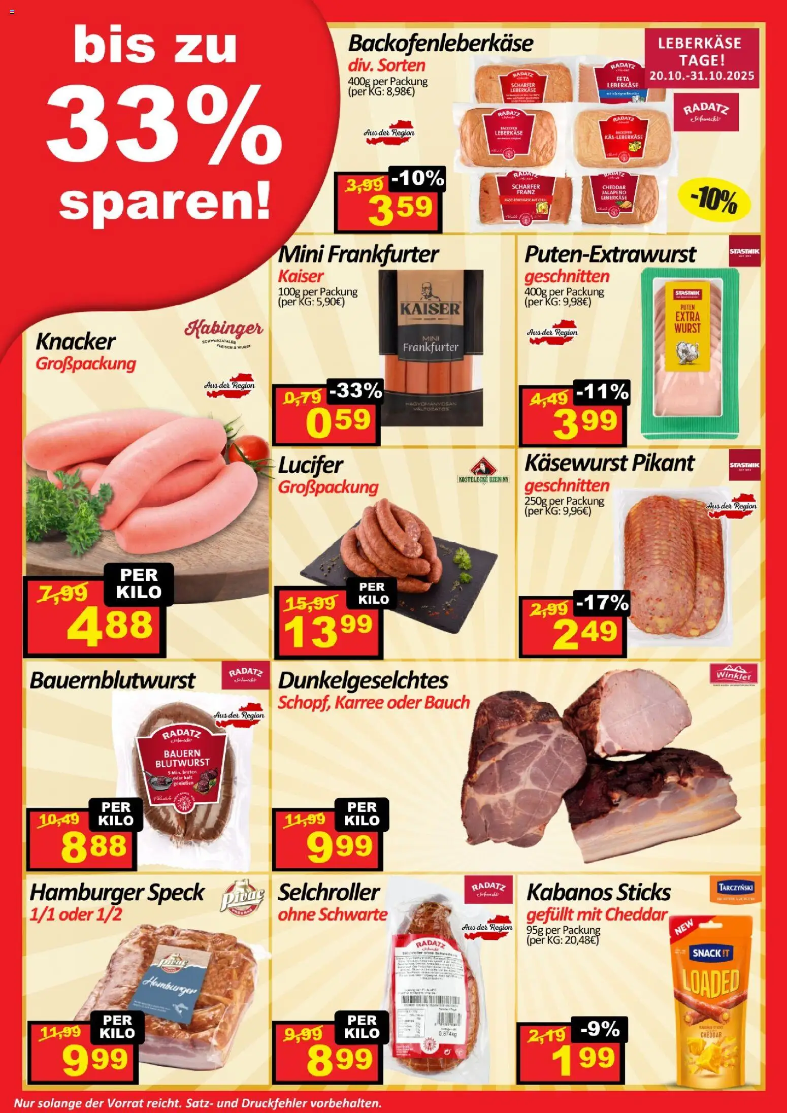 Wurstico Abholmarkt Flugblatt gültig ab 30.10.2025 | Seite: 5 | Produkte: Wurst