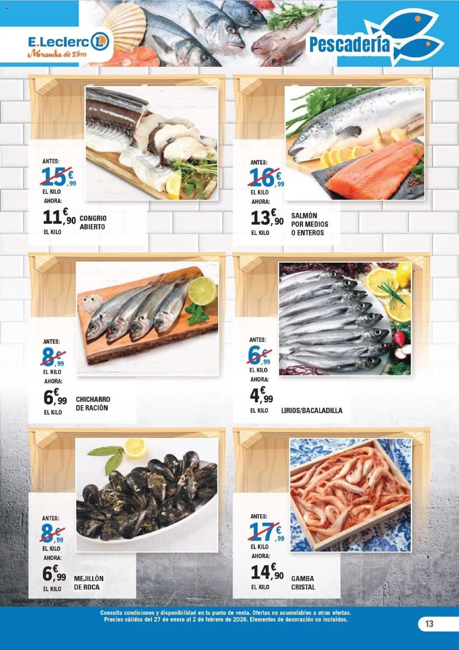 E.Leclerc folleto │ válido desde el 27.01.2026 | Página: 13 | Productos: Gamba