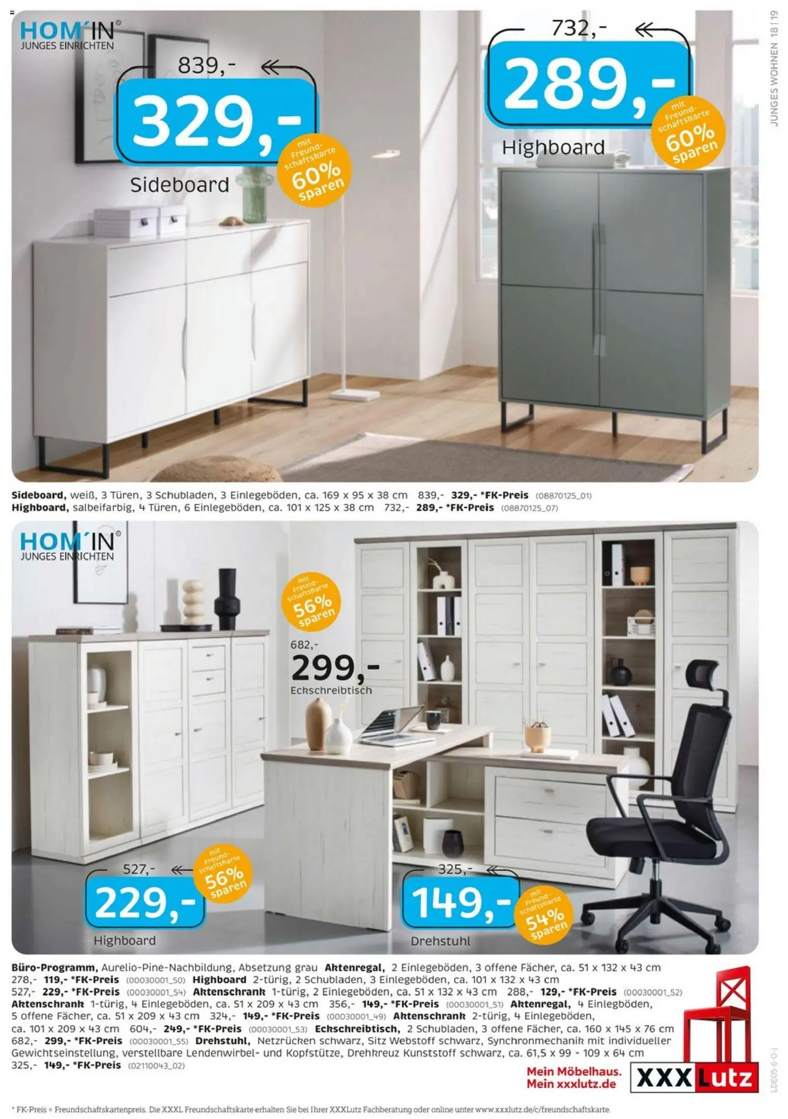 XXXLutz Junges Wohnen – gültig ab 25.04.2026 | Seite: 19 | Produkte: Sideboard, HIghboard