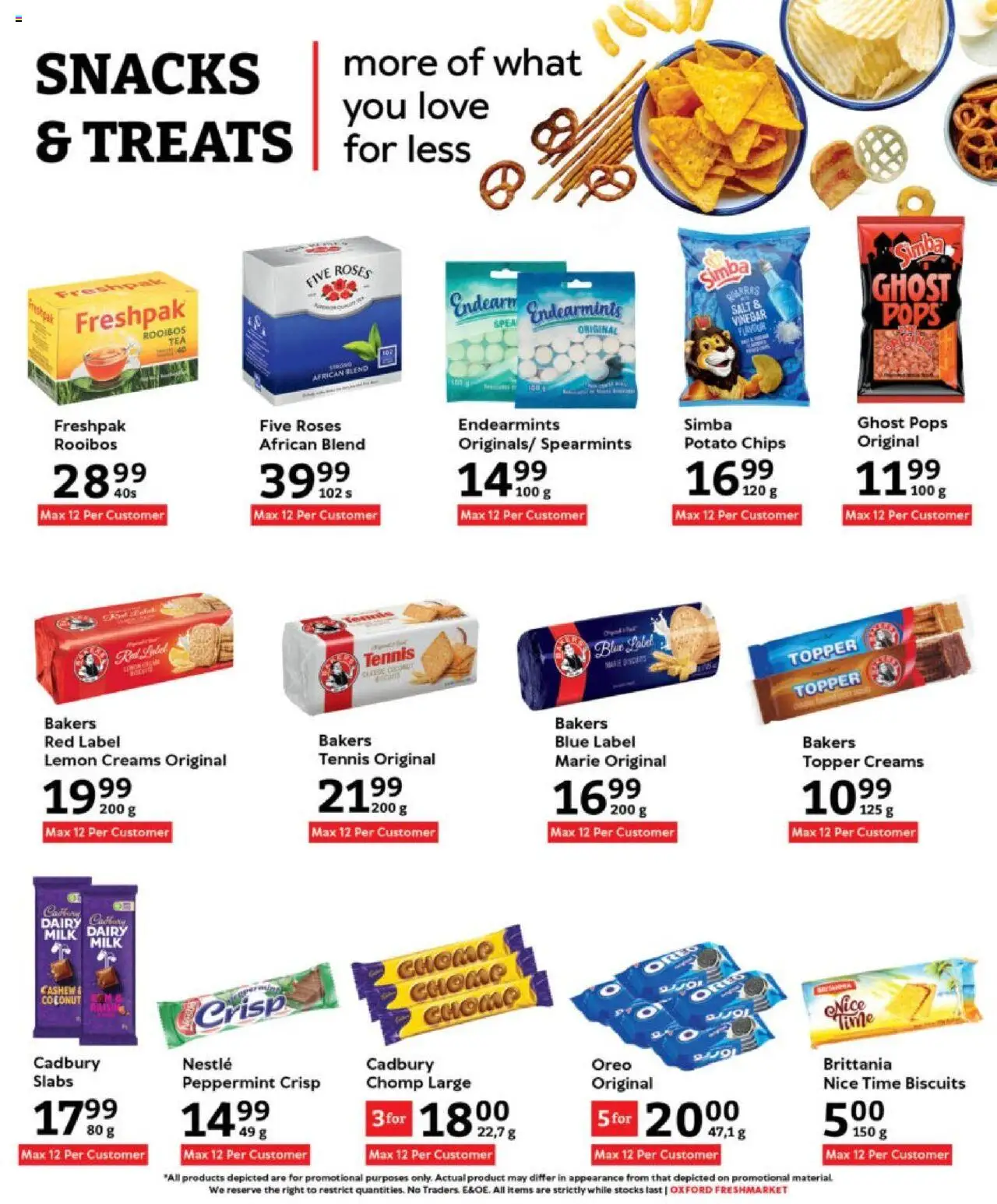 Oxford Freshmarket Specials │ valid from 20.08.2025 | Page: 13 | Products: Milk, Snacks, Salt, Lemon