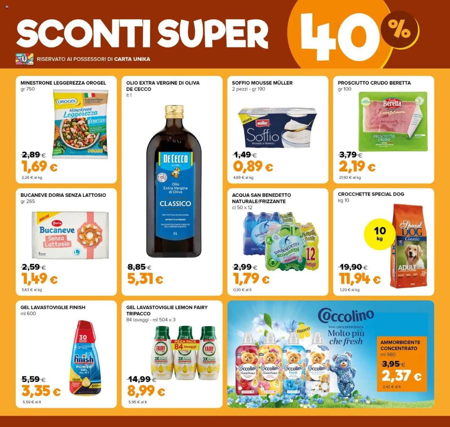 Volantino Oasi del 23.10.2025 | Pagina: 3 | Prodotti: Ammorbidente, Olive, Prosciutto, Lavastoviglie