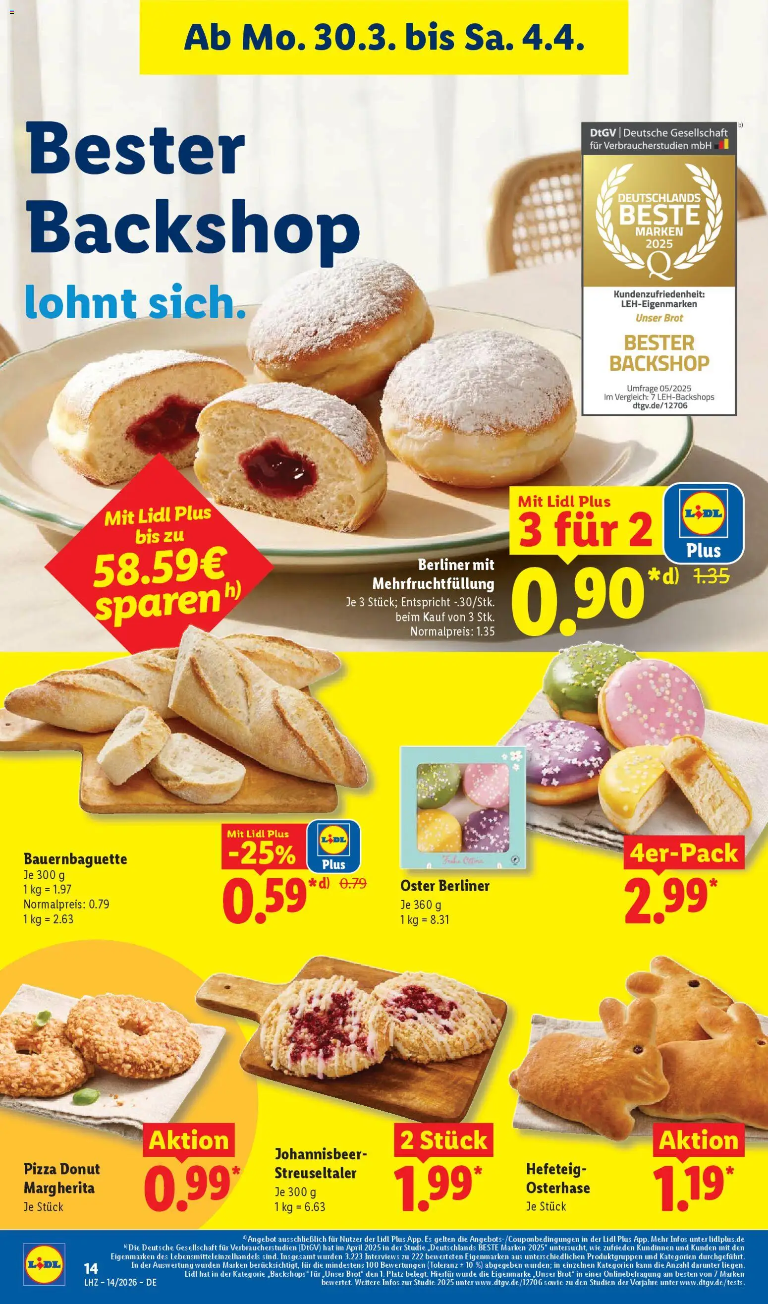 Lidl Německo leták od 30.03.2026 | Strana: 32 | Produkty: Donut, Pizza