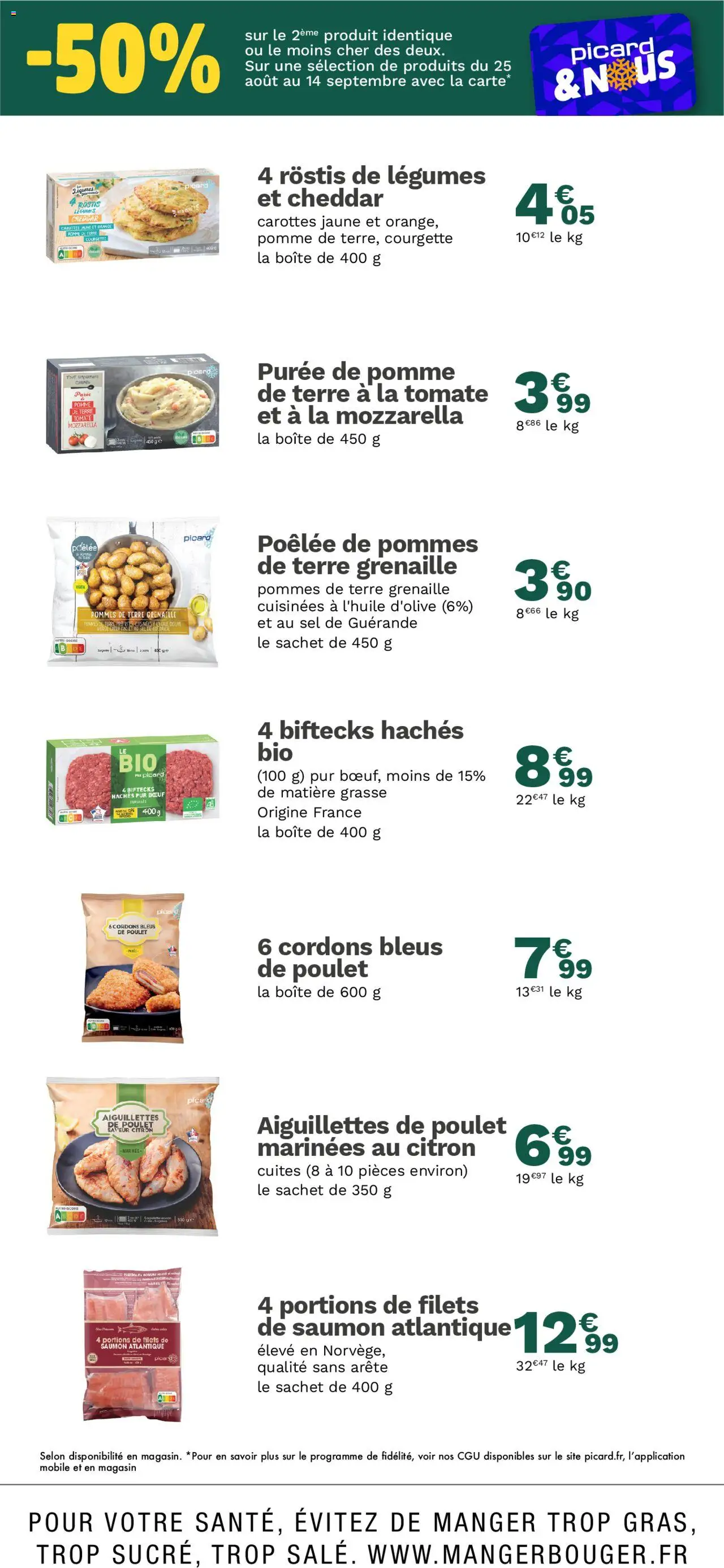  | Page: 3 | Produits: Carottes, Mozzarella, Cheddar, Saumon