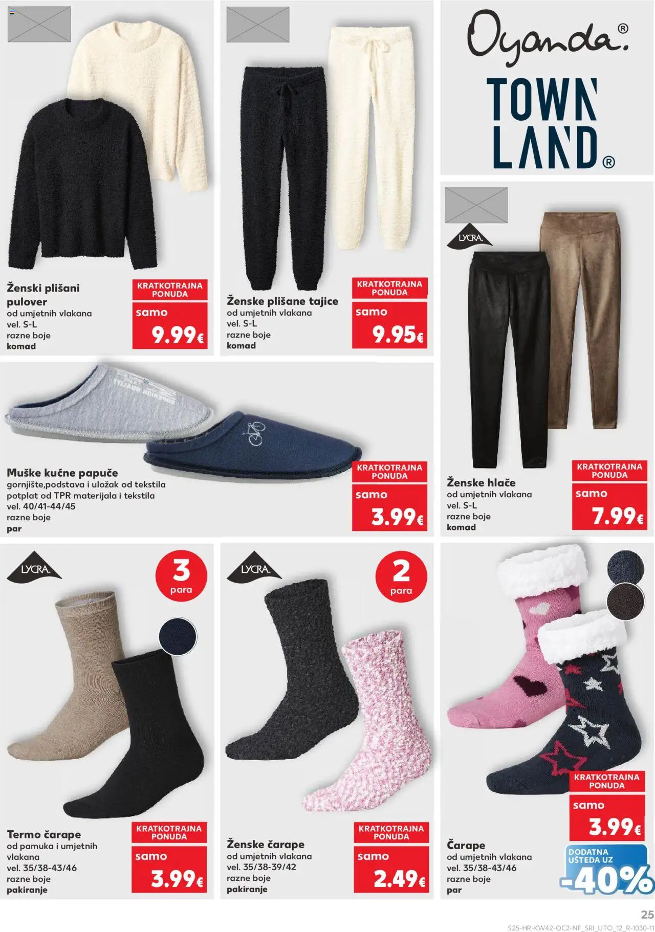 Kaufland katalog | vrijedi od 15.10.2025 | Stranica: 25 | Proizvodi: Hlače, Čarape, Tajice, Papuče