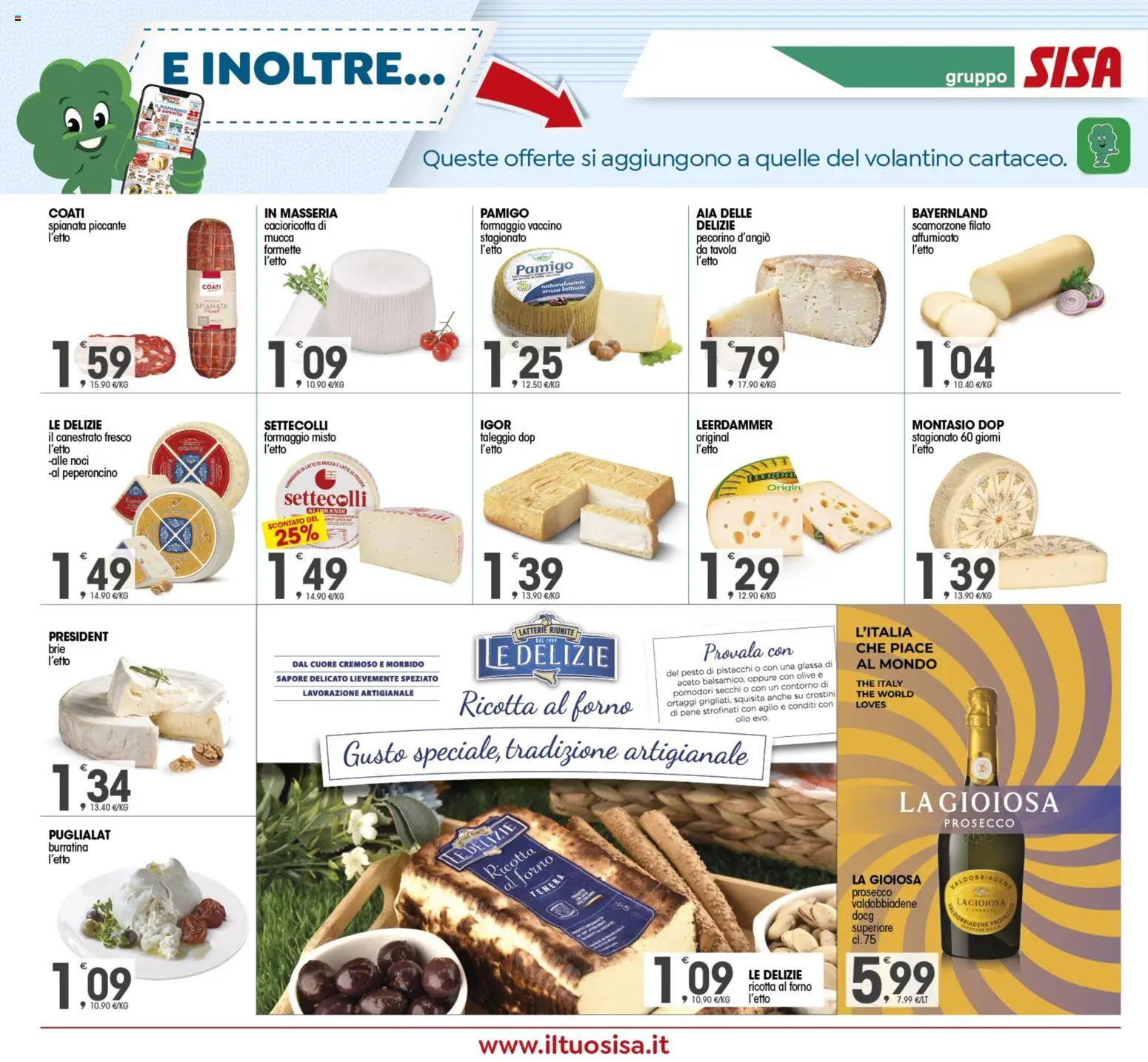 Volantino SISA del 05.12.2025 | Pagina: 10 | Prodotti: Pane, Pomodori, Forno, Pecorino