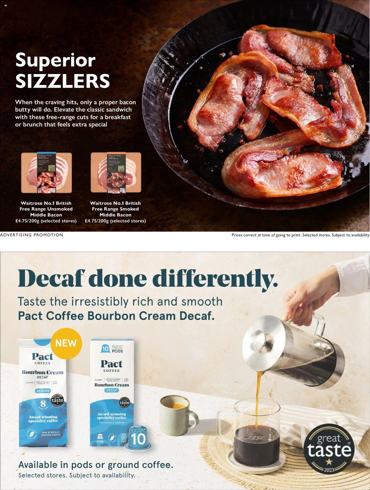 {H1} | Page: 20 | Products: Coffee, Bourbon, Cream, Bacon