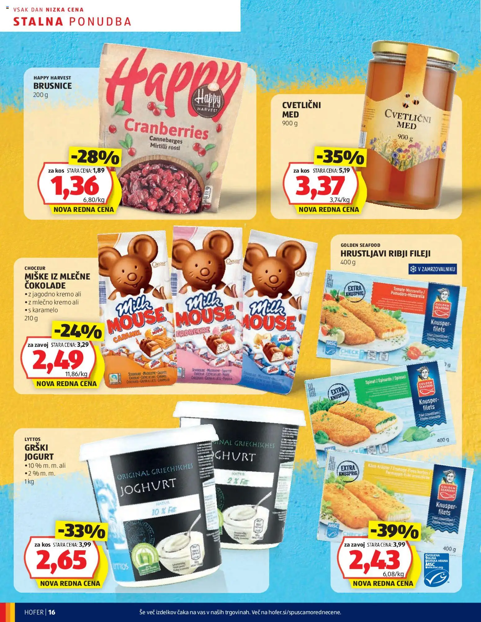 Novi Hofer katalog ponudbe – veljaven od 13.11.2025 | Stran: 16 | Izdelki: Grški jogurt, Kos, Jogurt