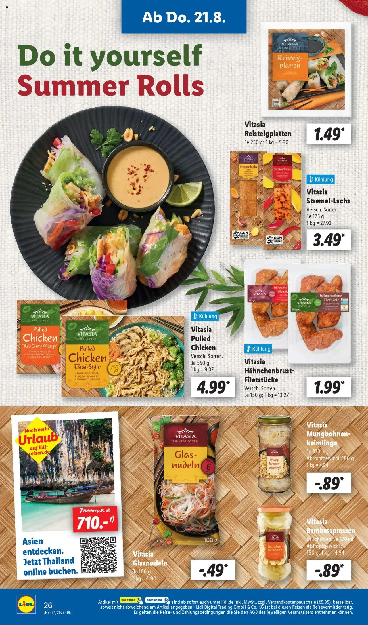 Lidl Prospekt Brakel 	 - gültig ab dem 18.08.2025 | Seite: 44 | Produkte: Hahnchen, Mango, Nudeln, Hahnchenbrust