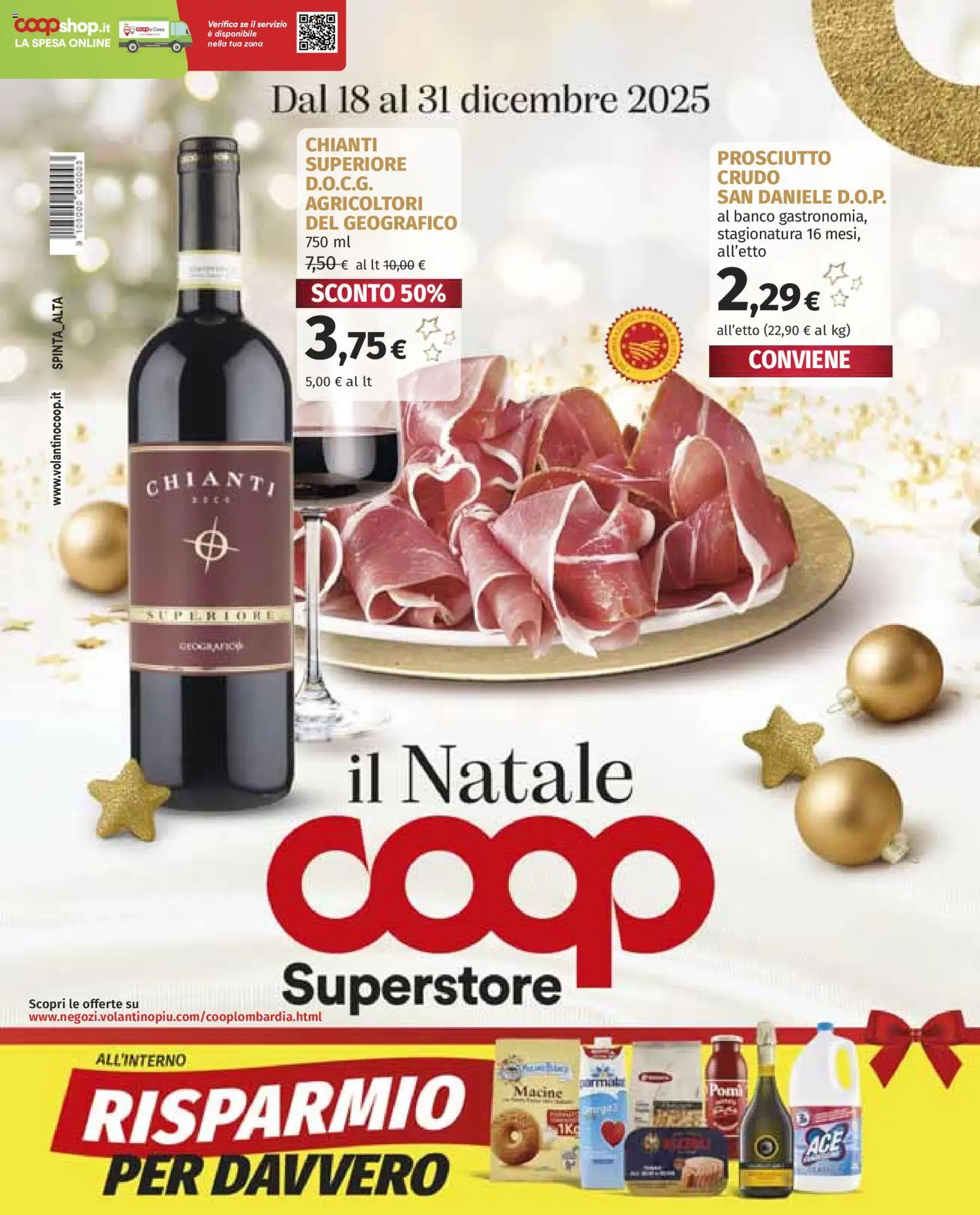 Volantino COOP del 18.12.2025 | Pagina: 1 | Prodotti: Prosciutto