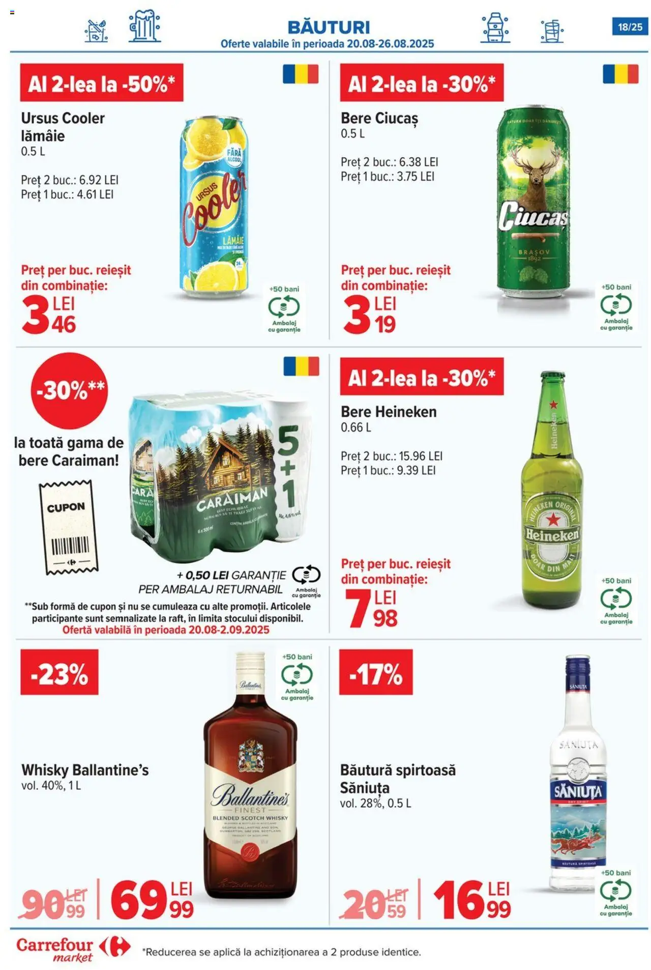 Carrefour catalog - Market – valabil de la 20.08.2025 | Pagină: 18 | Produse: Bere, Lămâie