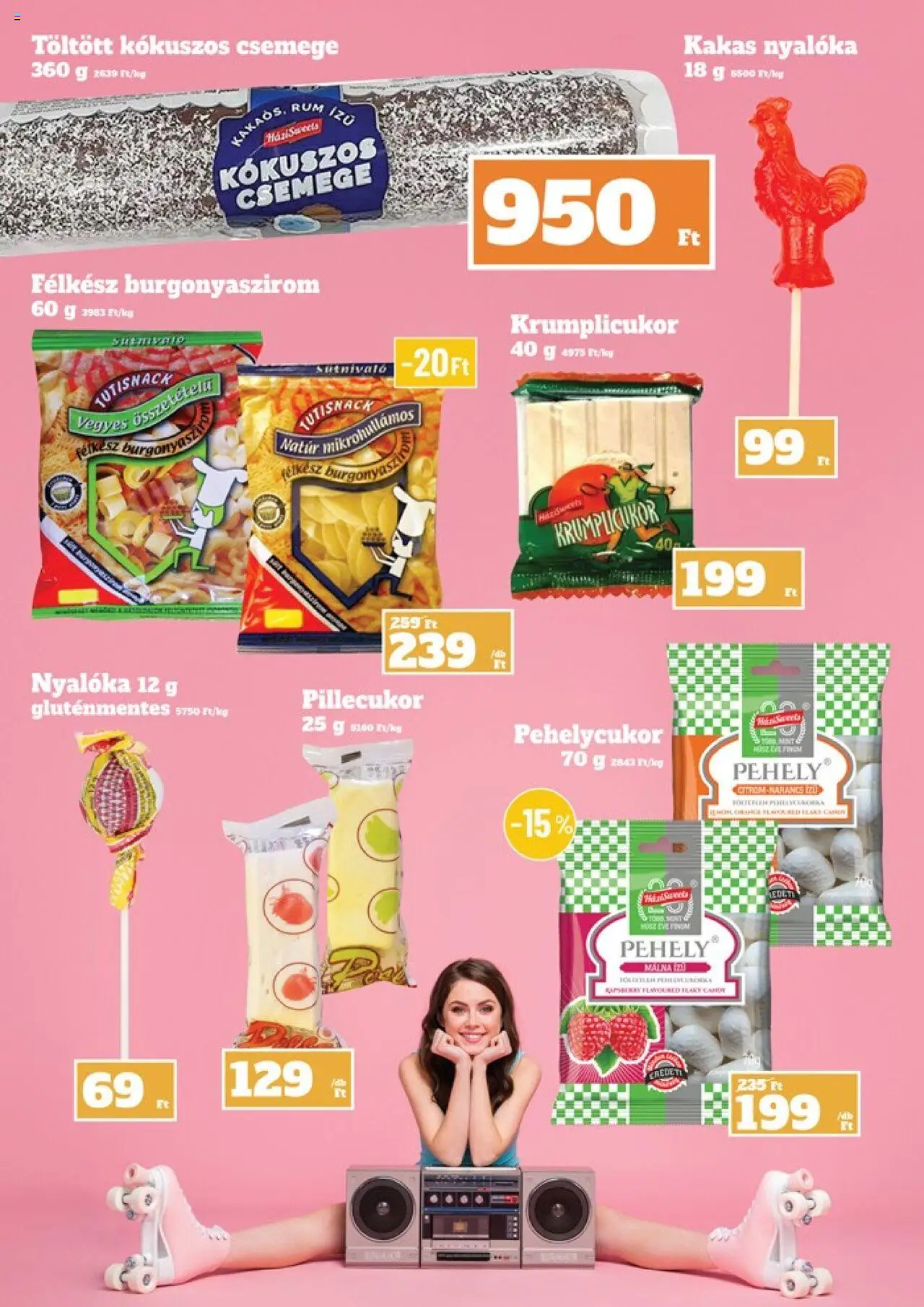 Family Diszkont akciós ujság - amely érvényes a következő dátumtól: 29.05.2025 | Oldal: 18 | Termékek: Nyalóka, Pillecukor, Burgonyaszirom, Pehely
