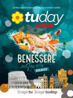 Anteprima del volantino Conad volantino Tuday Lazio valido a partire dal 25.02.2026