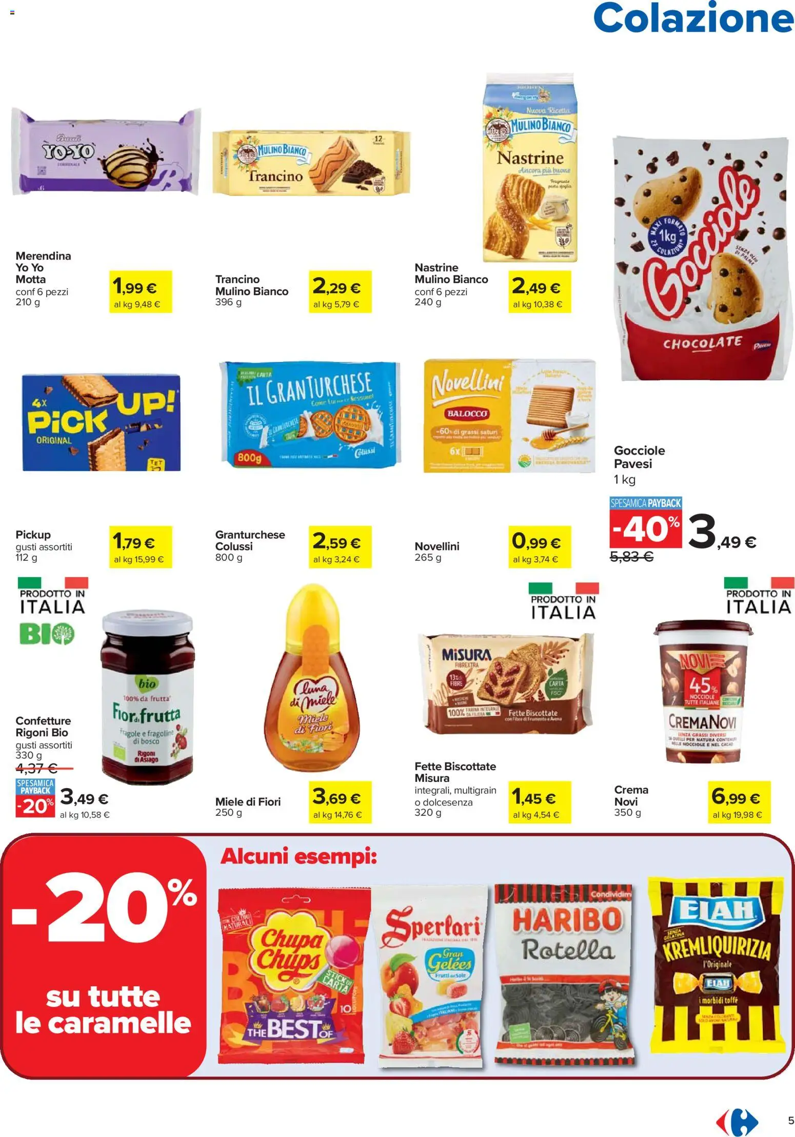 Volantino Carrefour del 27.12.2025 | Pagina: 5 | Prodotti: Crema, Caramelle, Fragole, The