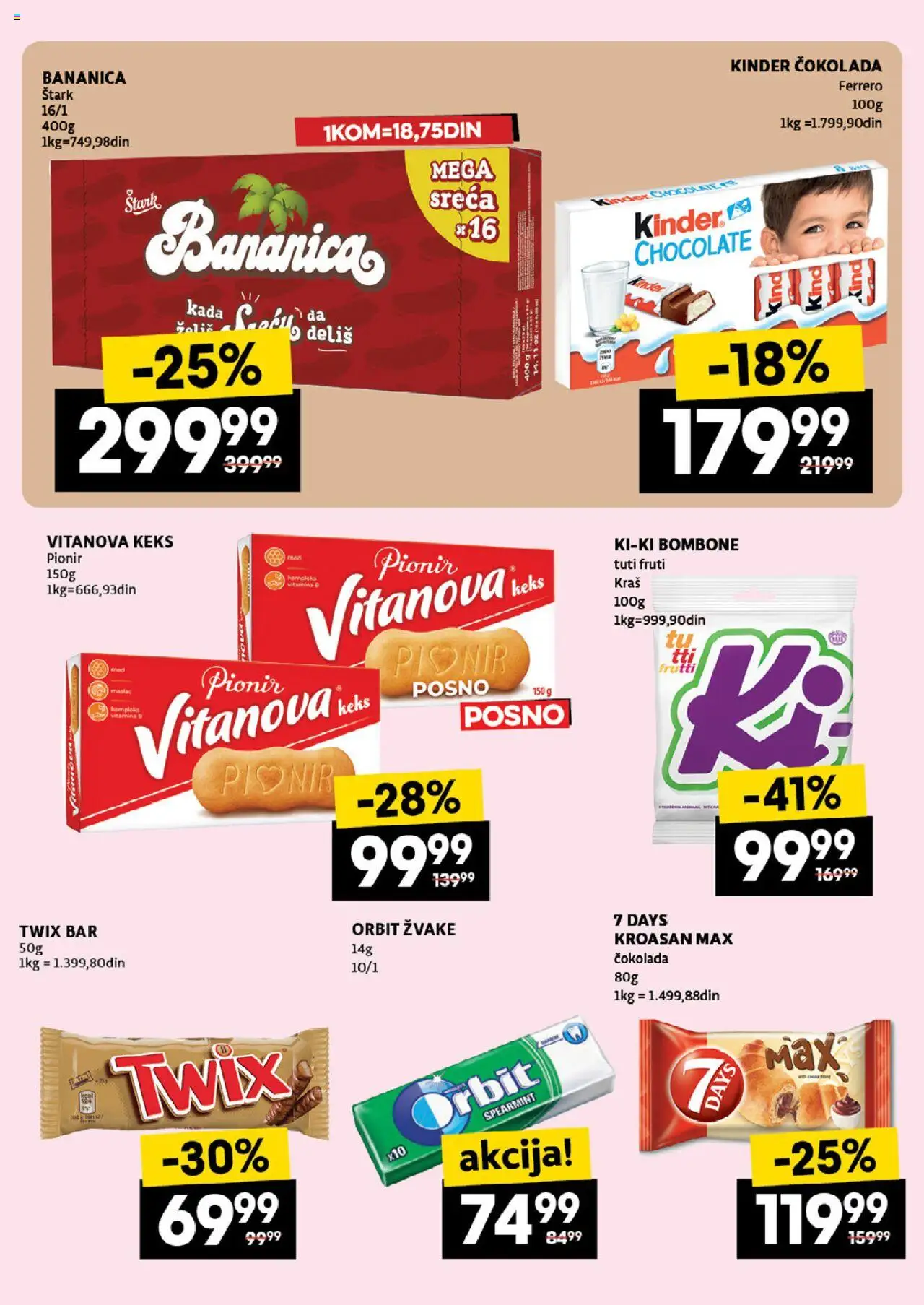 Idea katalog - važi od 03.07.2025 | Strana: 36 | Proizvode: Bombone, Twix, Kroasan, Čokolada