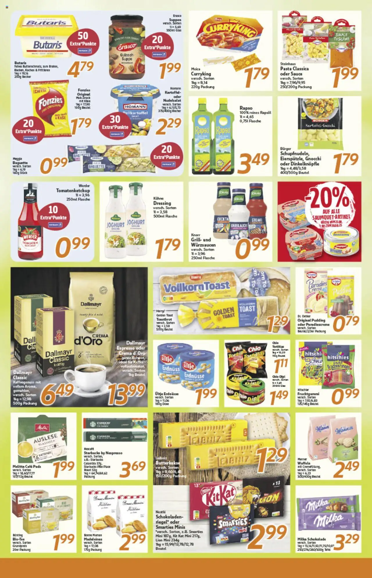Inkoop Prospekt 	 - gültig ab dem 25.08.2025 | Seite: 5 | Produkte: Milka schokolade, Baguette, Butterkekse, Pasta
